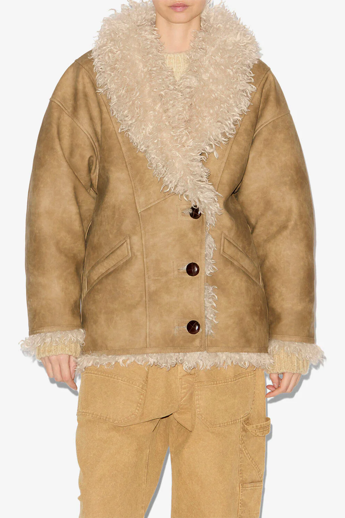 Isabel Marant Étoile Damen Mantel Clea, Taupe TAUPE 50TA Bild 3