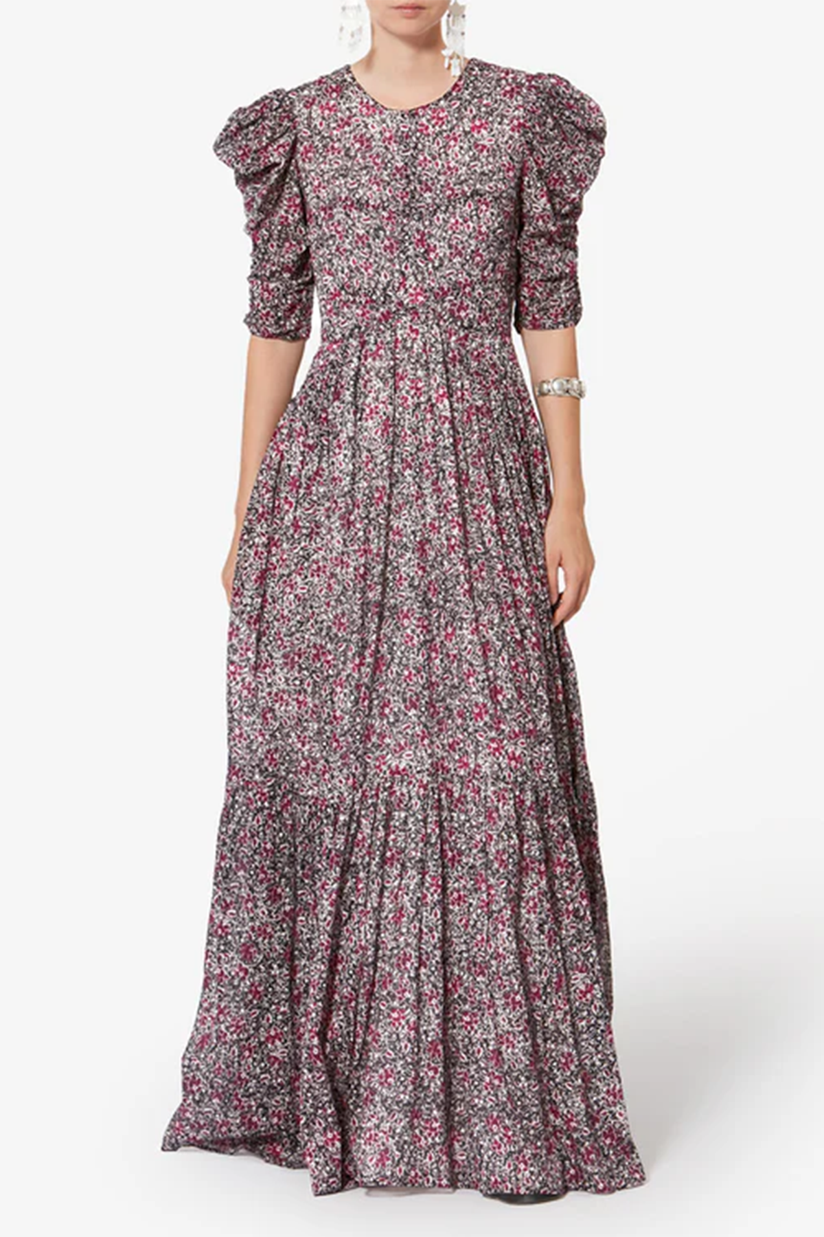 Isabel Marant Étoile Damen Maxikleid Sichellia Crushed Berry ROSA Bild 2