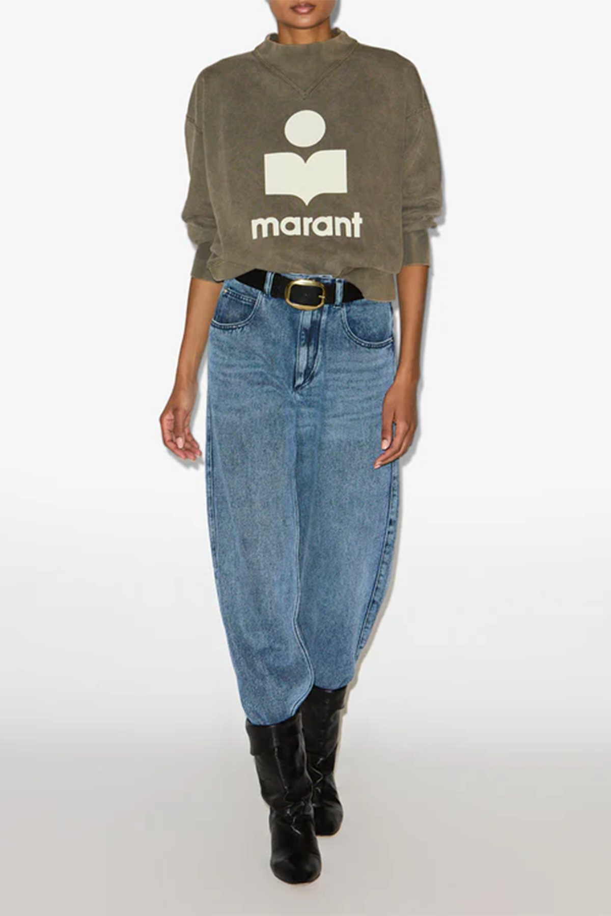 Isabel Marant Étoile Damen Sweatshirt Moby Bronze Dark Bronze/Ecru DBEC Bild 2