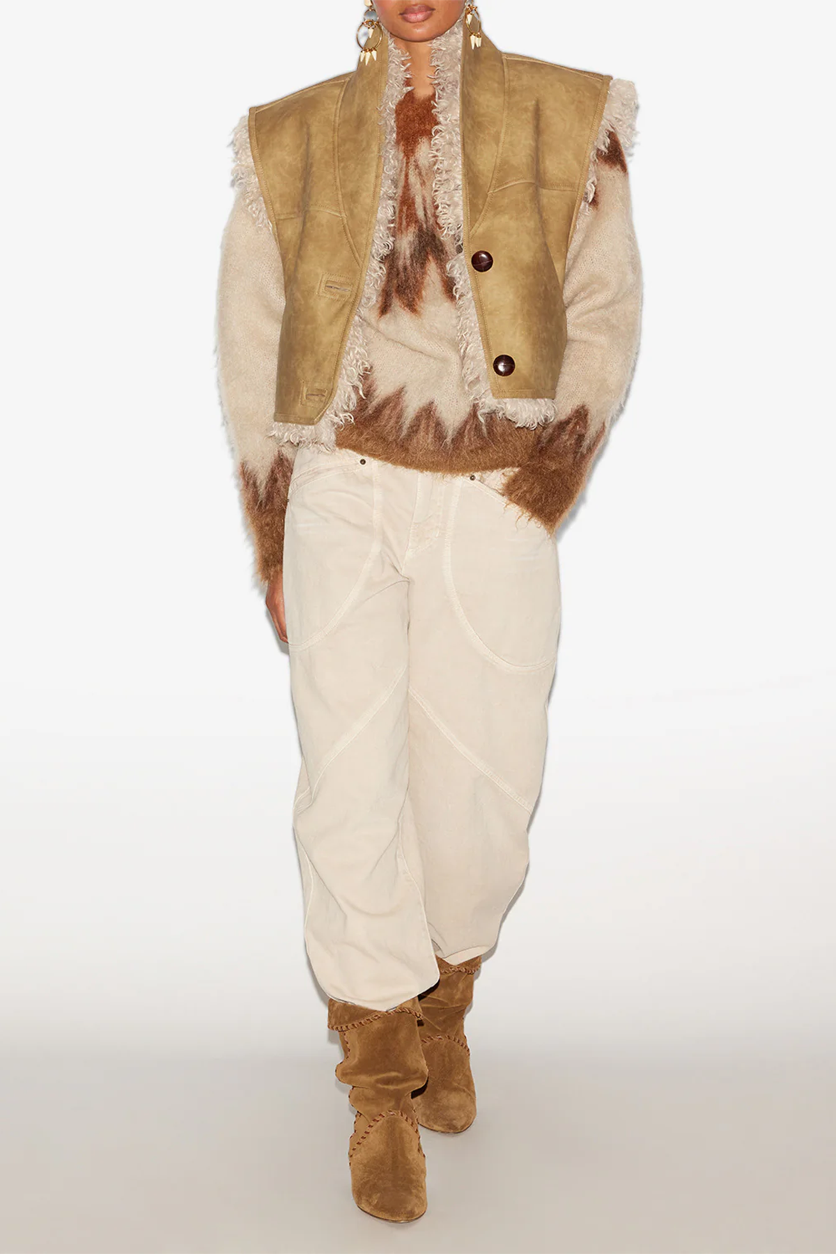 Isabel Marant Étoile Damen Weste Clara, Taupe TAUPE 50TA Bild 2