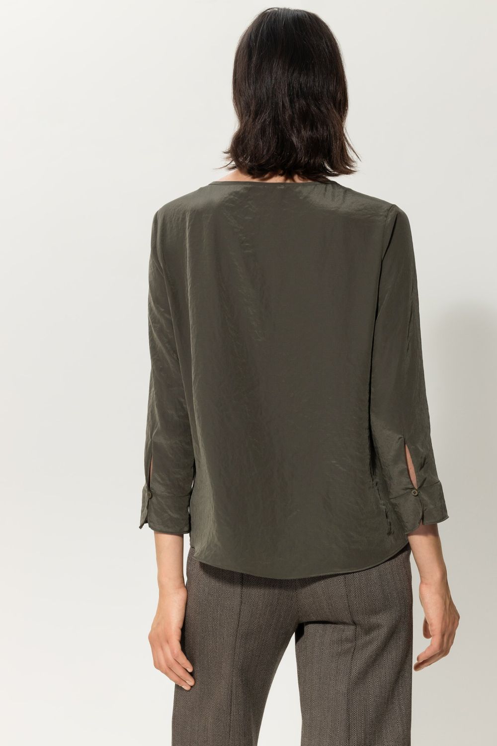Luisa Cerano Damen Blusenshirt Bamboo DUNKELGRÜN Bild 4