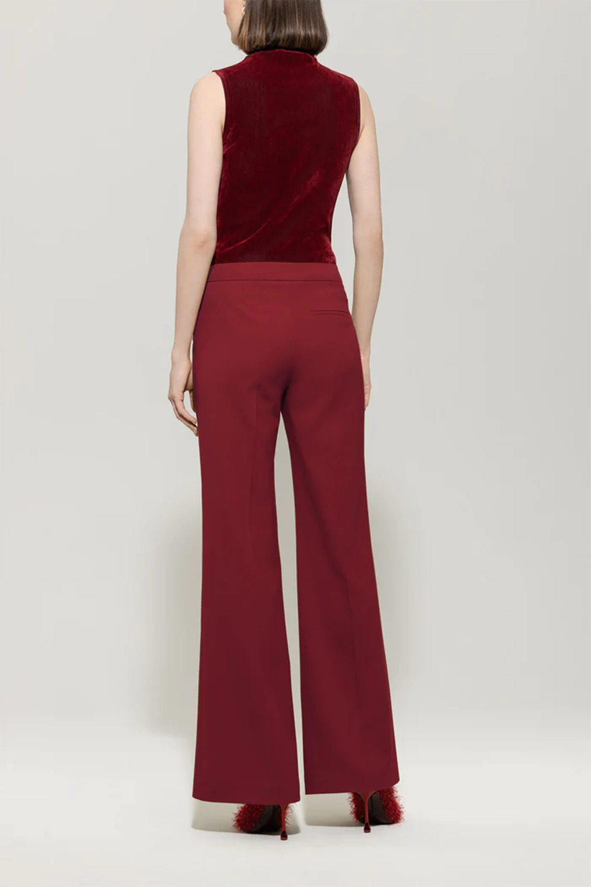 Luisa Cerano Damen Bootcut Sailor Pants, Berry Red berry red Bild 4