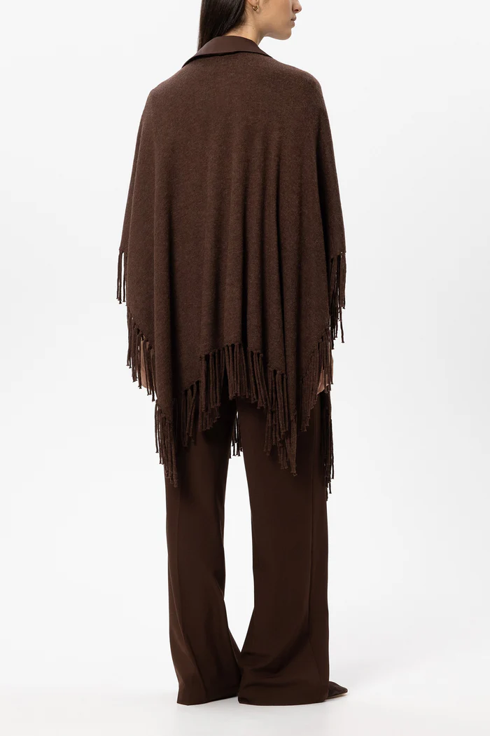 Luisa Cerano Damen Cape aus Alpaka-Mix Marone BRAUN Bild 3