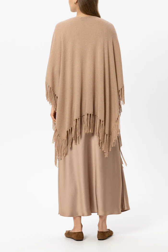 Luisa Cerano Damen Cape aus Alpaka-Mix Nude BEIGE Bild 3