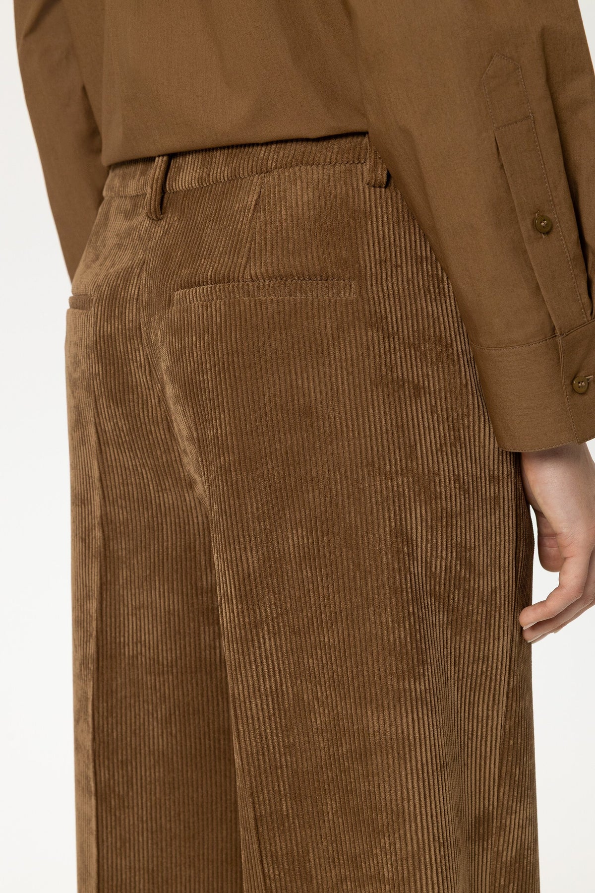 Luisa Cerano Damen Cord-Wideleg-Pants Caramel BEIGE Bild 4