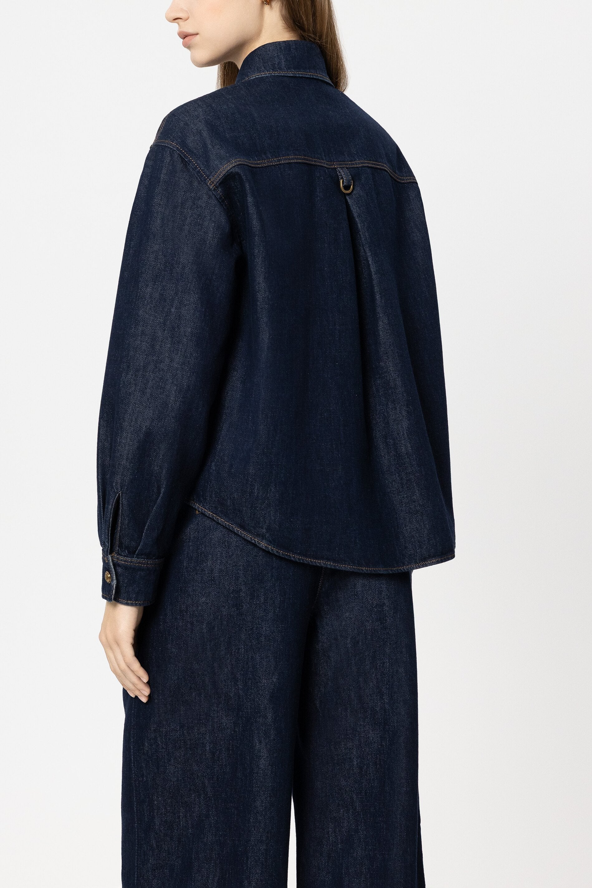 Luisa Cerano Damen Denim-Bluse Navy BLAU Bild 4