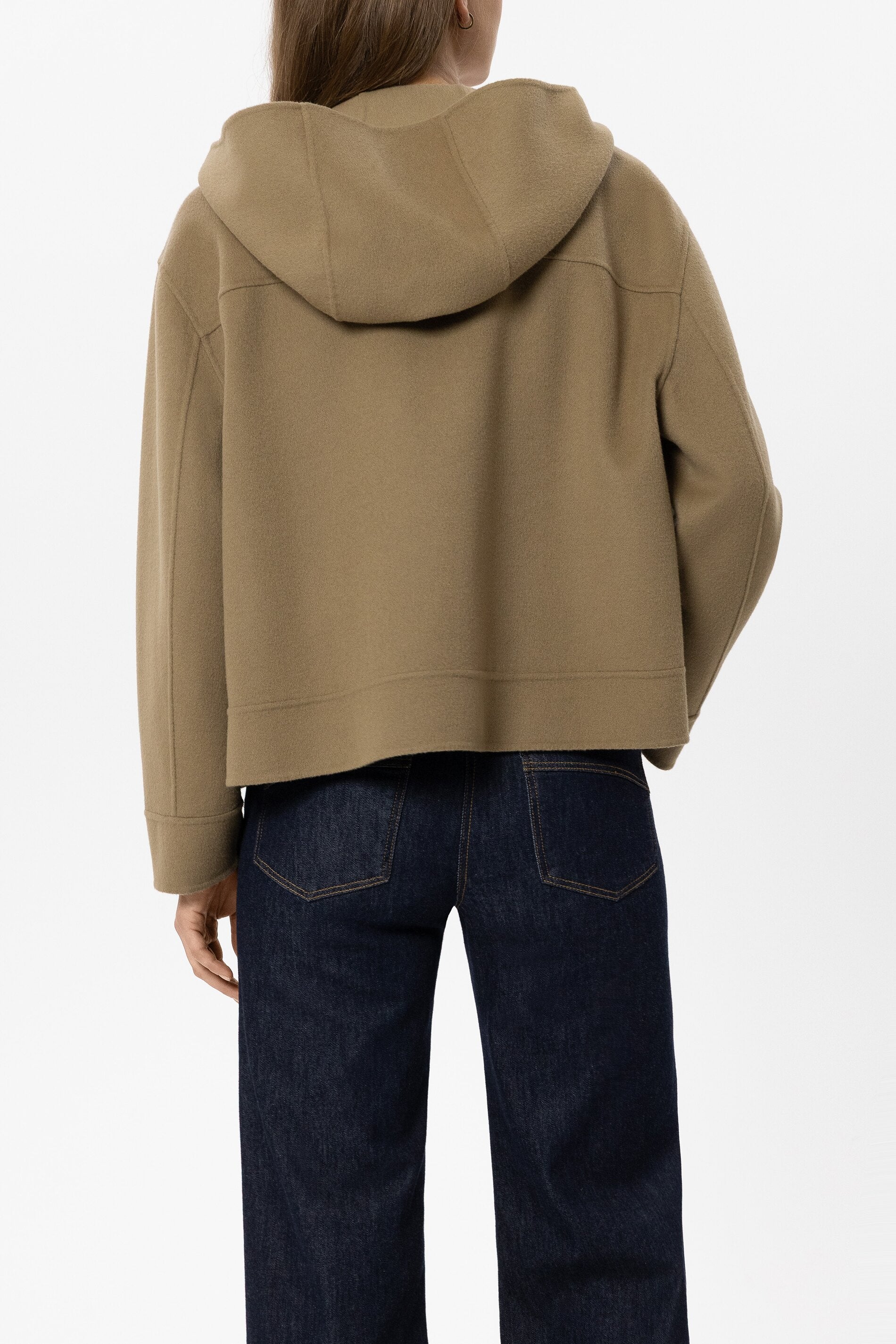 Luisa Cerano Damen Doubleface-Jacke mit Kapuze Salbei HELLGRÜN Bild 3