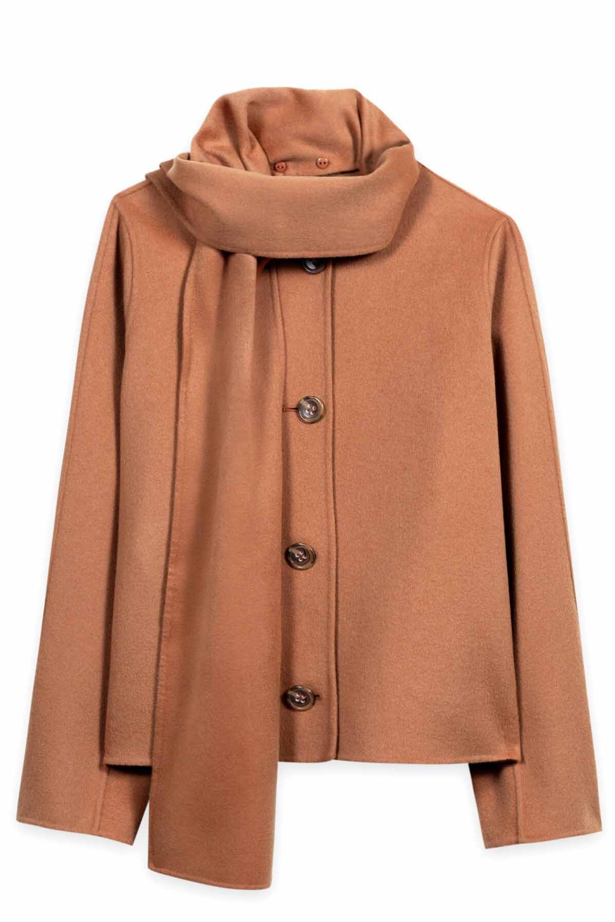 Luisa Cerano Damen Doubleface-Jacke mit Schal Brick CORALLE ROT Bild 1