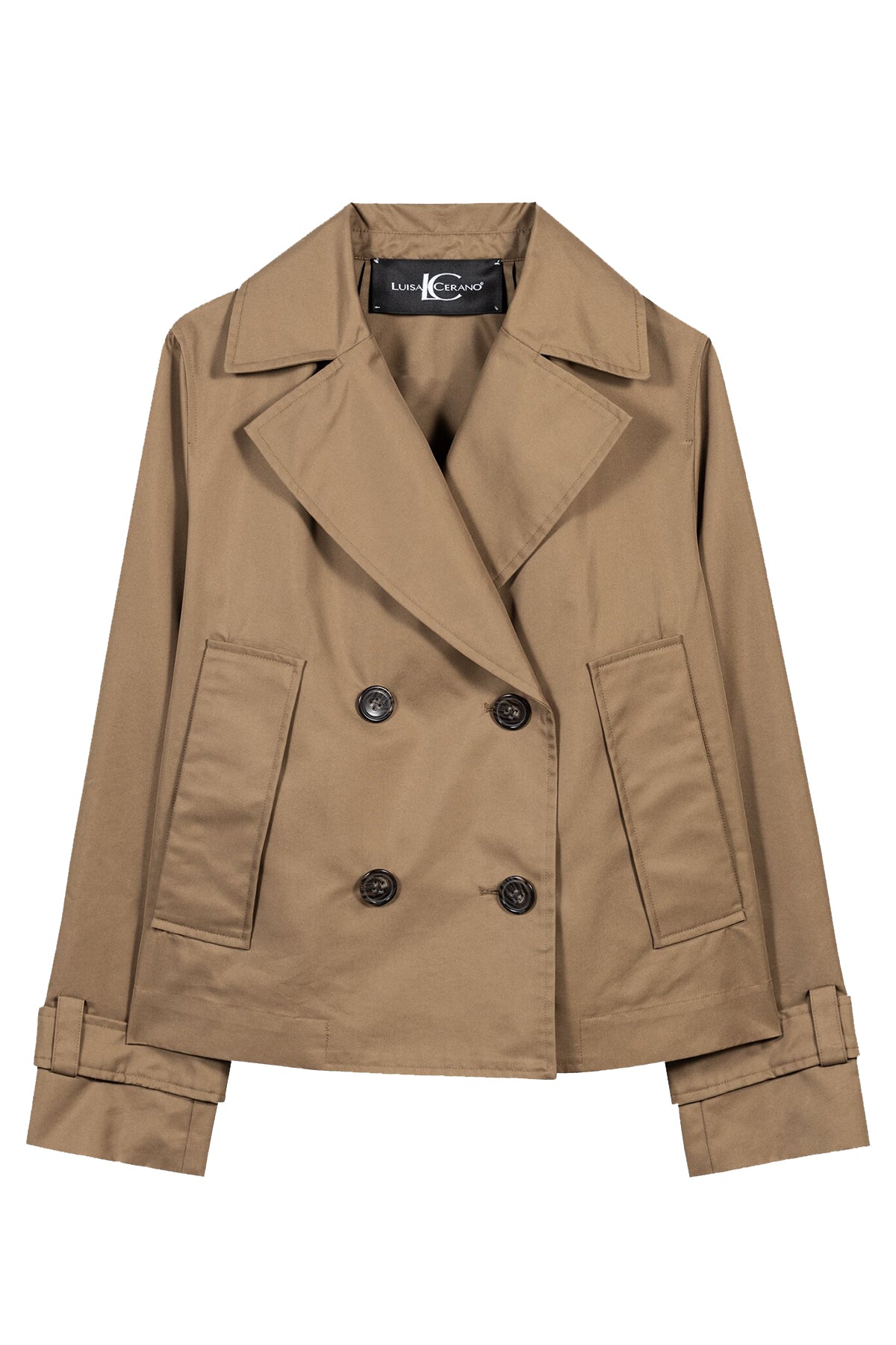 Luisa Cerano Damen Gabardine-Trenchjacke Tobacco BRAUN Bild 1