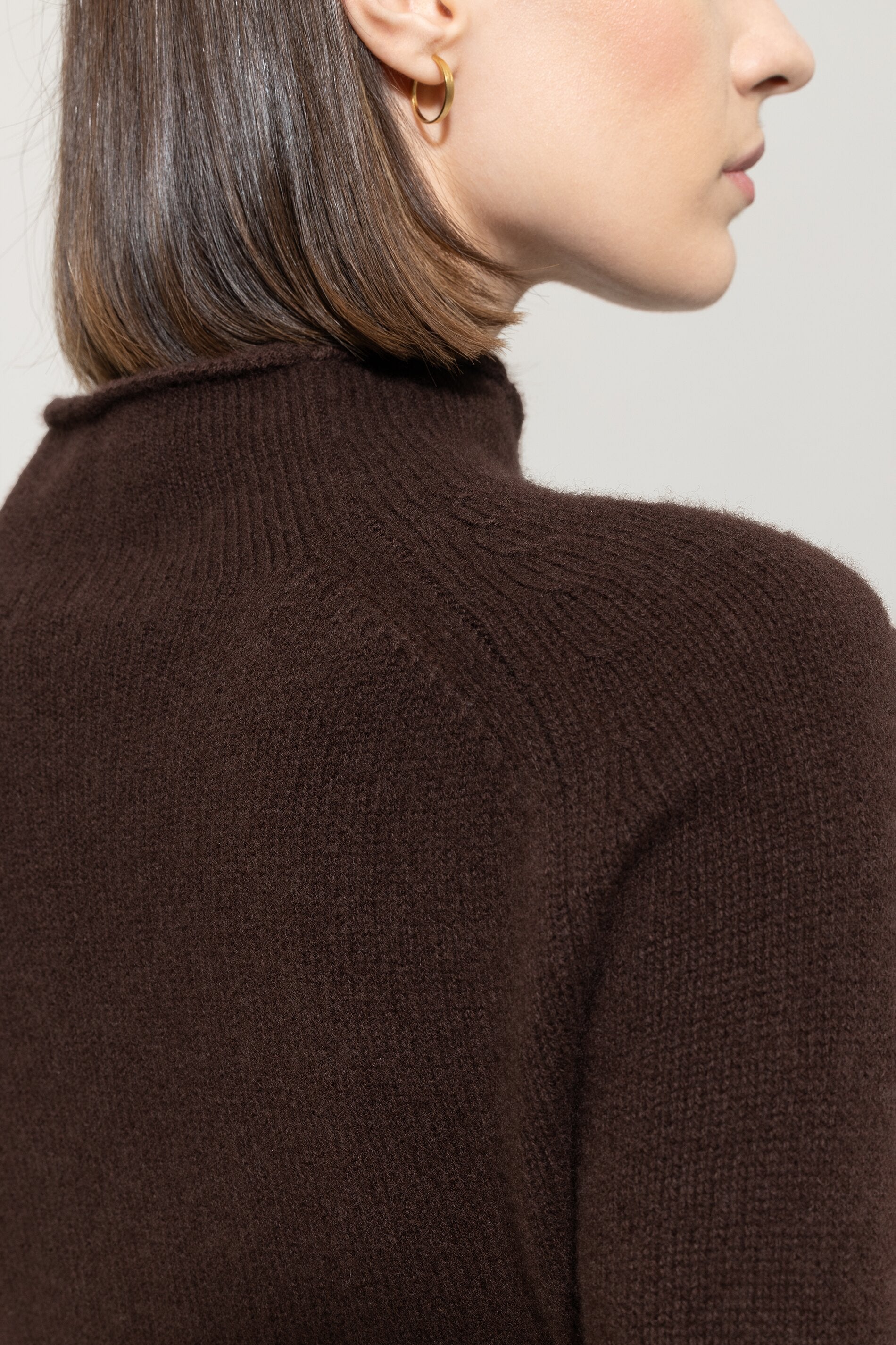 Luisa Cerano Damen Halbarm-Pullover aus Kaschmir-Mix, Espresso Braun espresso Bild 4