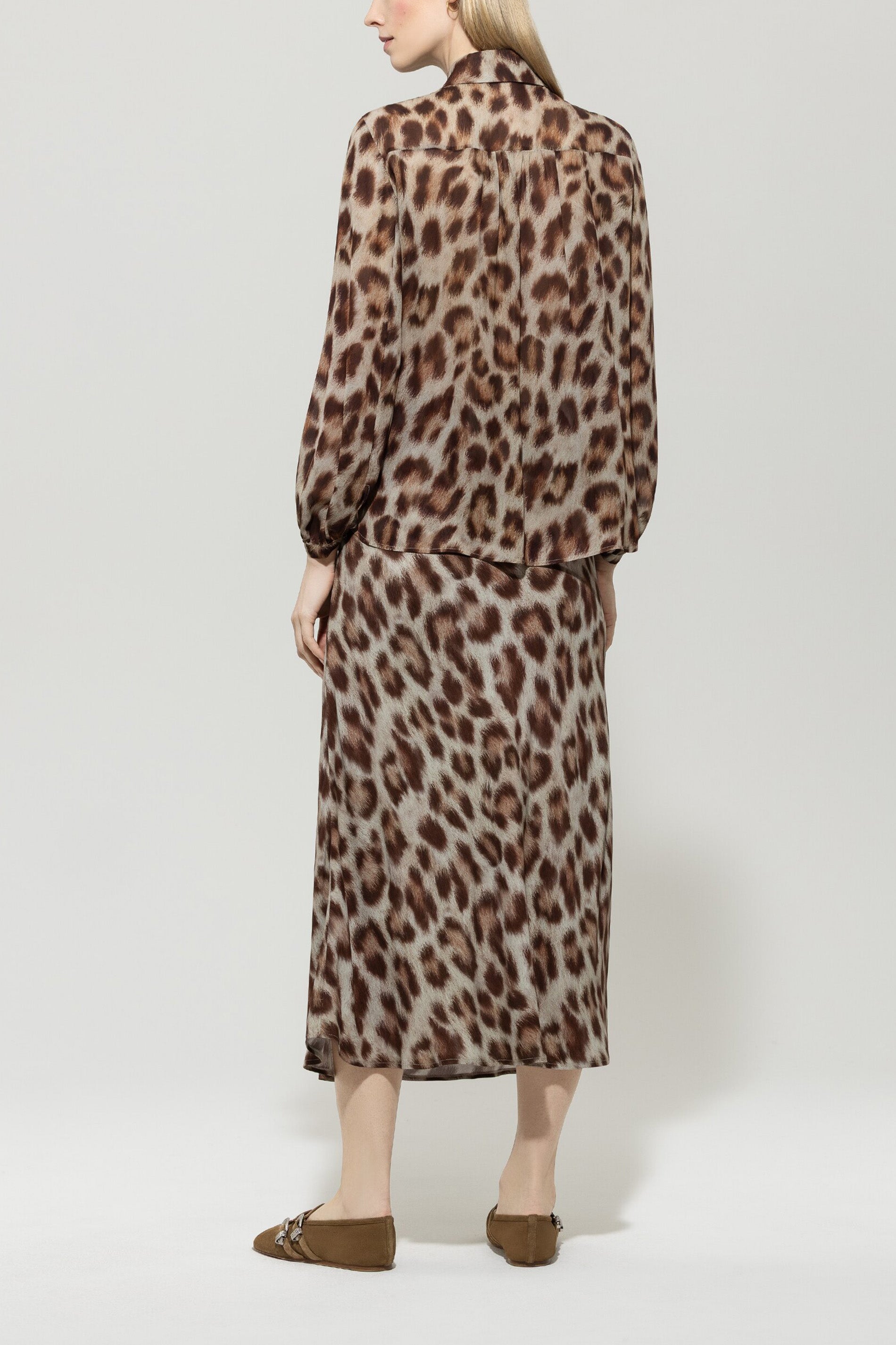 Luisa Cerano Damen Hemdbluse mit Animal-Print Braun/Beige animalprint Bild 3