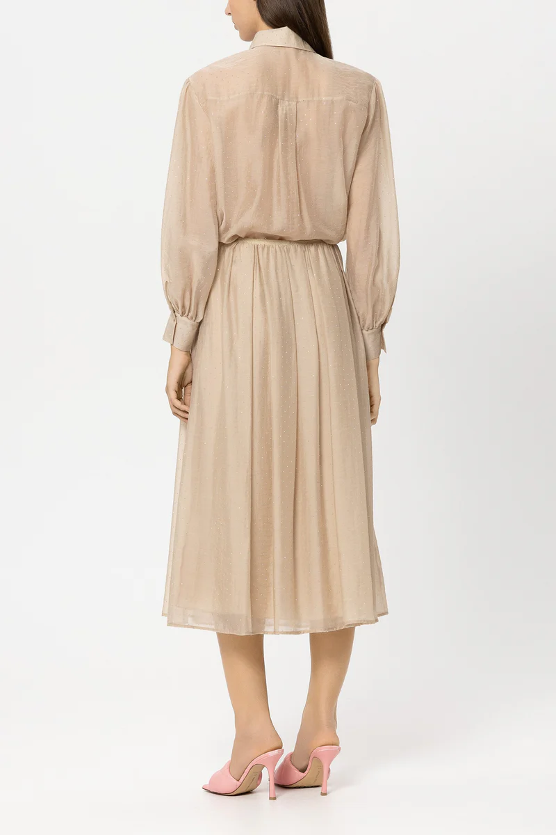 Luisa Cerano Damen Hemdbluse mit Glitzersteinen Beige the sprakling voile 725 Bild 4
