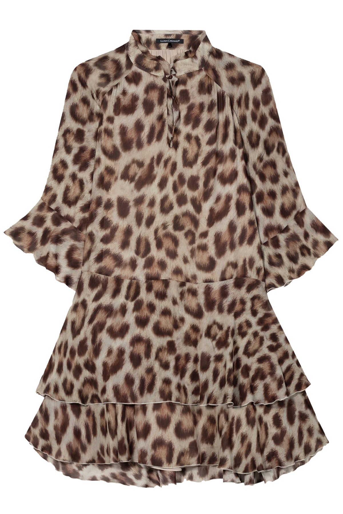 Luisa Cerano Damen Kleid mit Animal-Print Braun/Beige animalprint Bild 1
