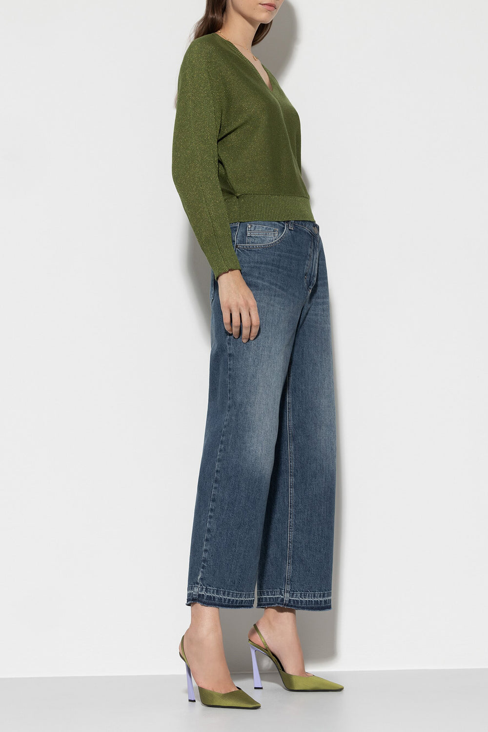 Luisa Cerano Damen Looseleg-Jeans Blau BLAU Bild 3
