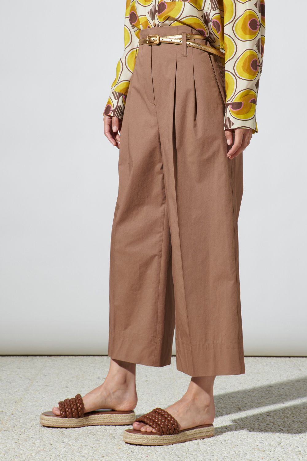 Luisa Cerano Damen Paperbag Hose Braun BRAUN Bild 3
