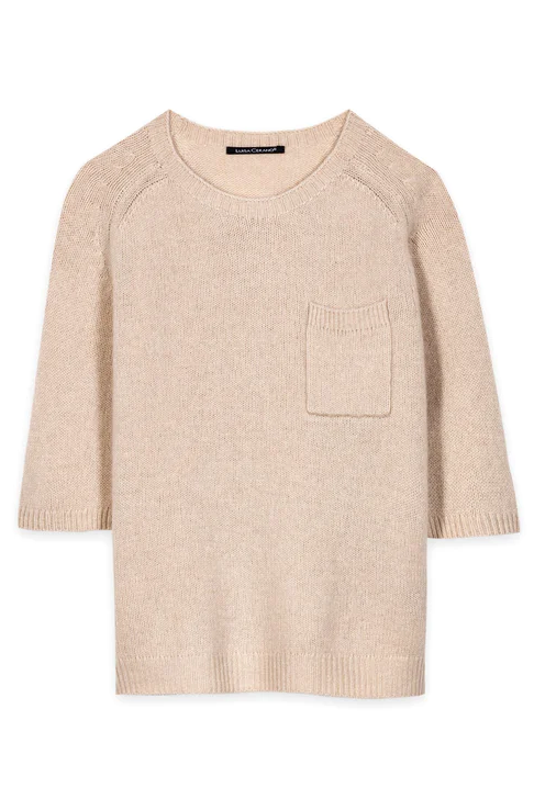 Luisa Cerano Damen Pullover aus Kaschmir-Mix Cappuccino BEIGE Bild 1
