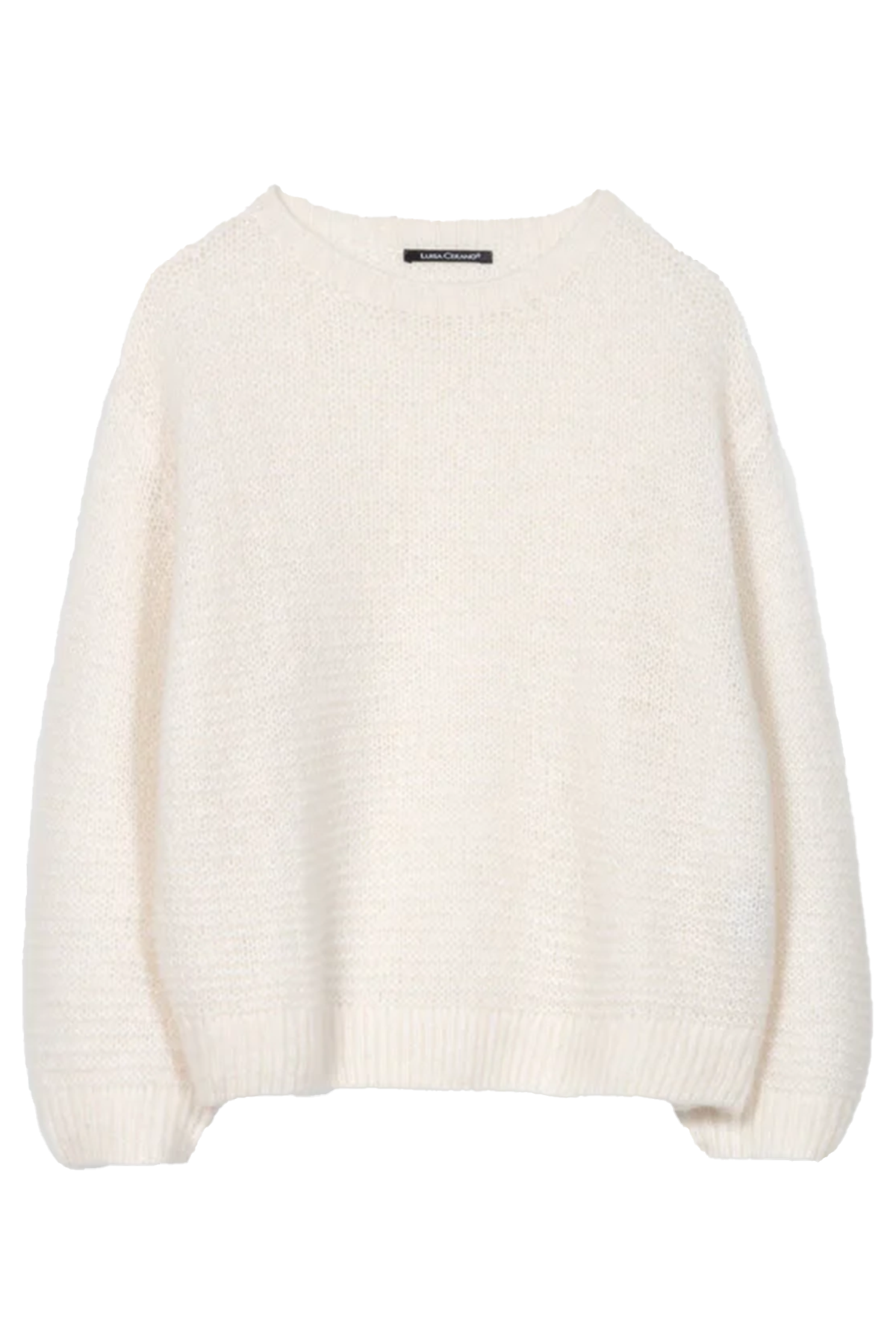 Luisa Cerano Damen Pullover in Links-Struktur Cream NATUR-WEISS Bild 1