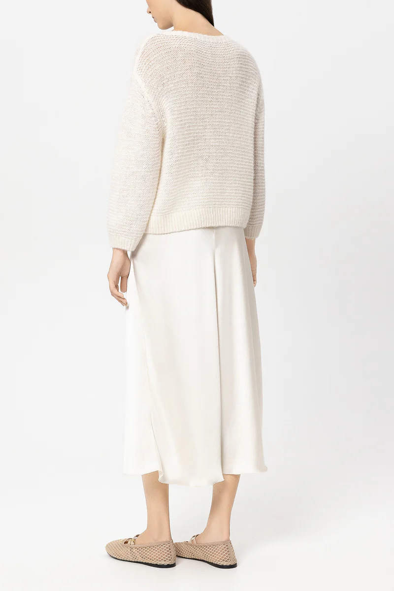 Luisa Cerano Damen Pullover in Links-Struktur Cream NATUR-WEISS Bild 4