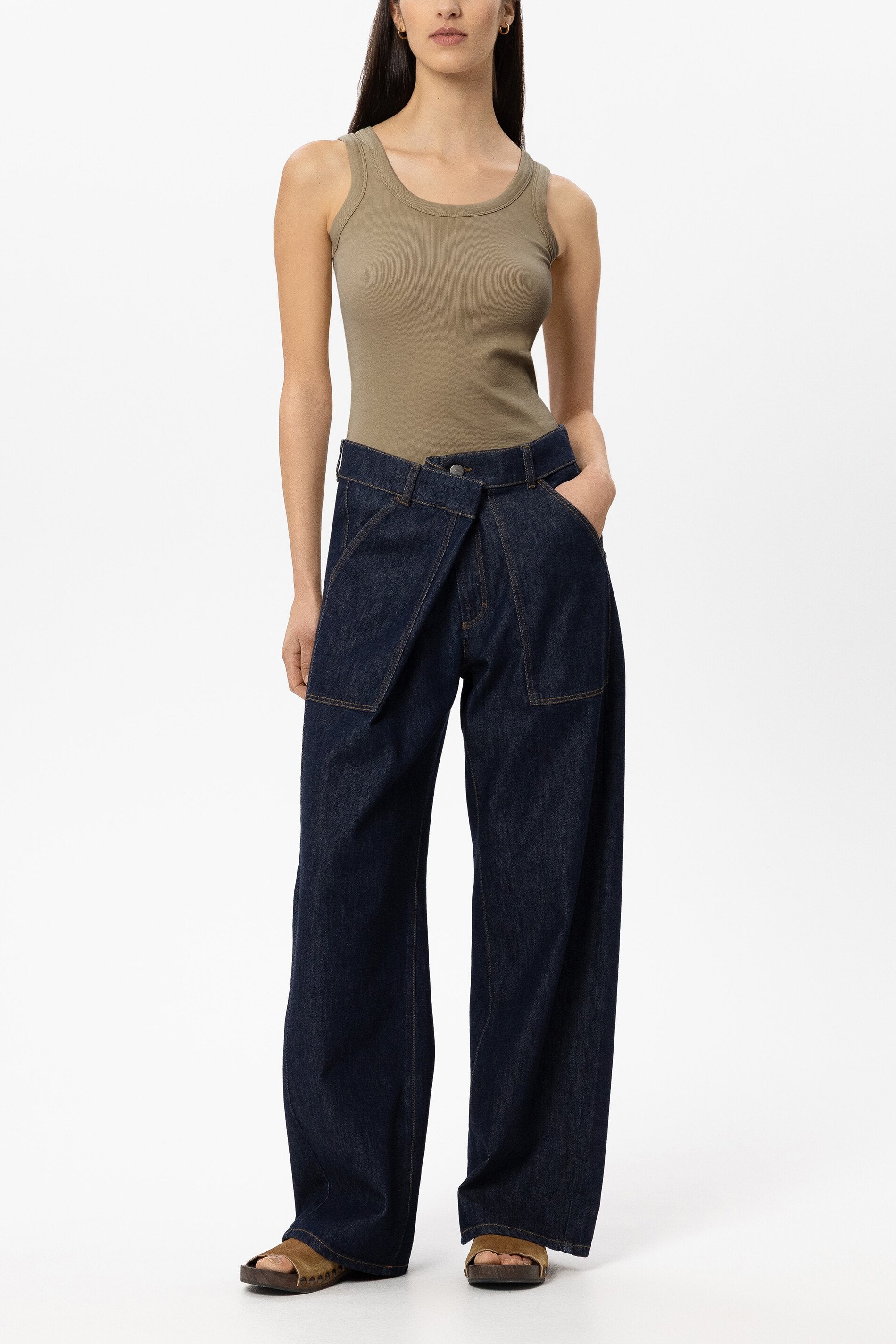 Luisa Cerano Damen Ripp-Top Salbei HELLGRÜN Bild 2