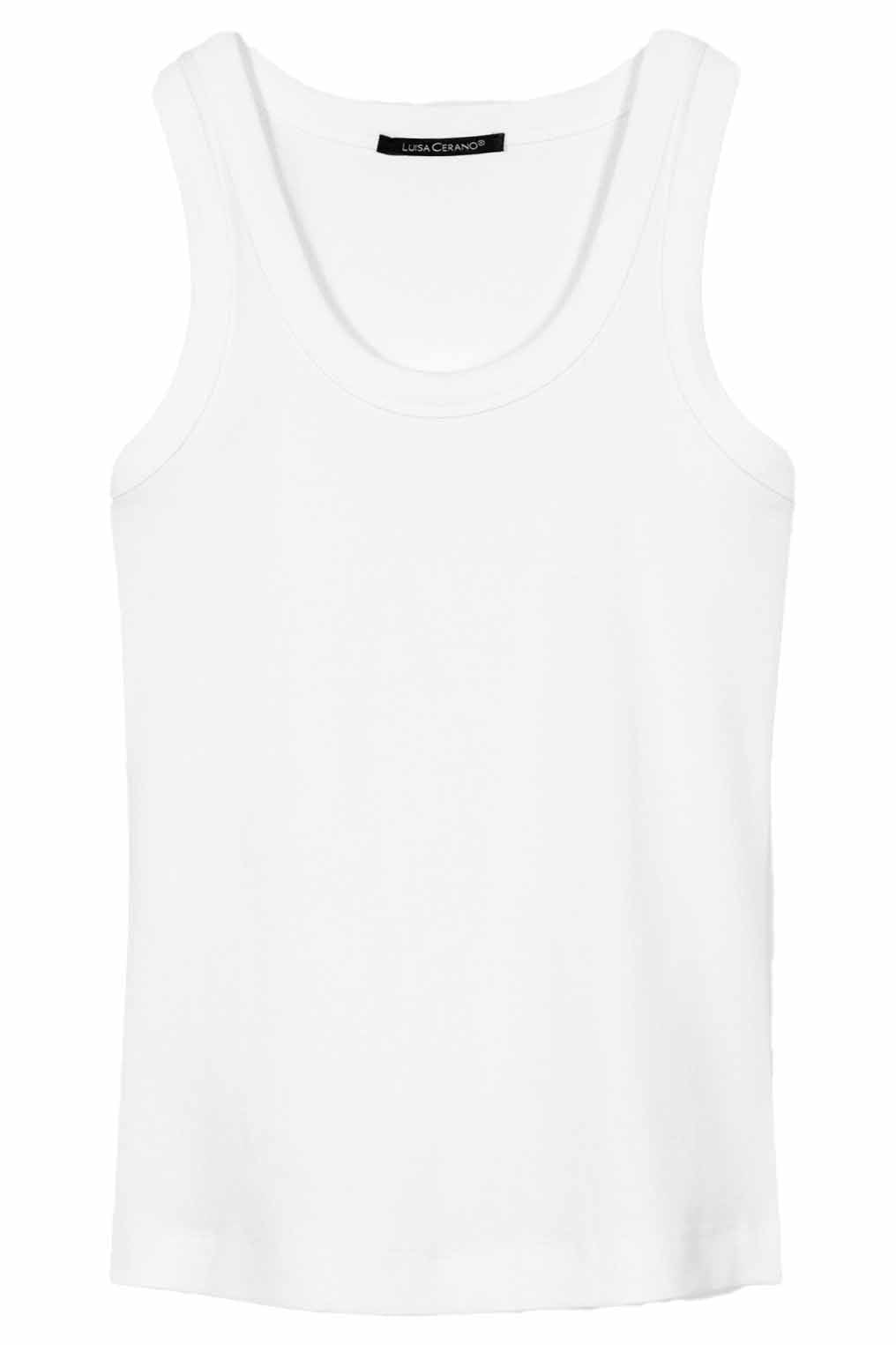 Luisa Cerano Damen Ripp-Top Weiss WEISS Bild 1