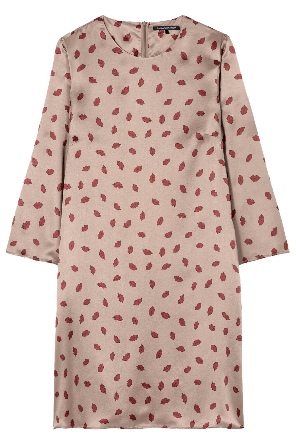 Luisa Cerano Damen Seidenkleid Mushroom TAUPE Bild 1