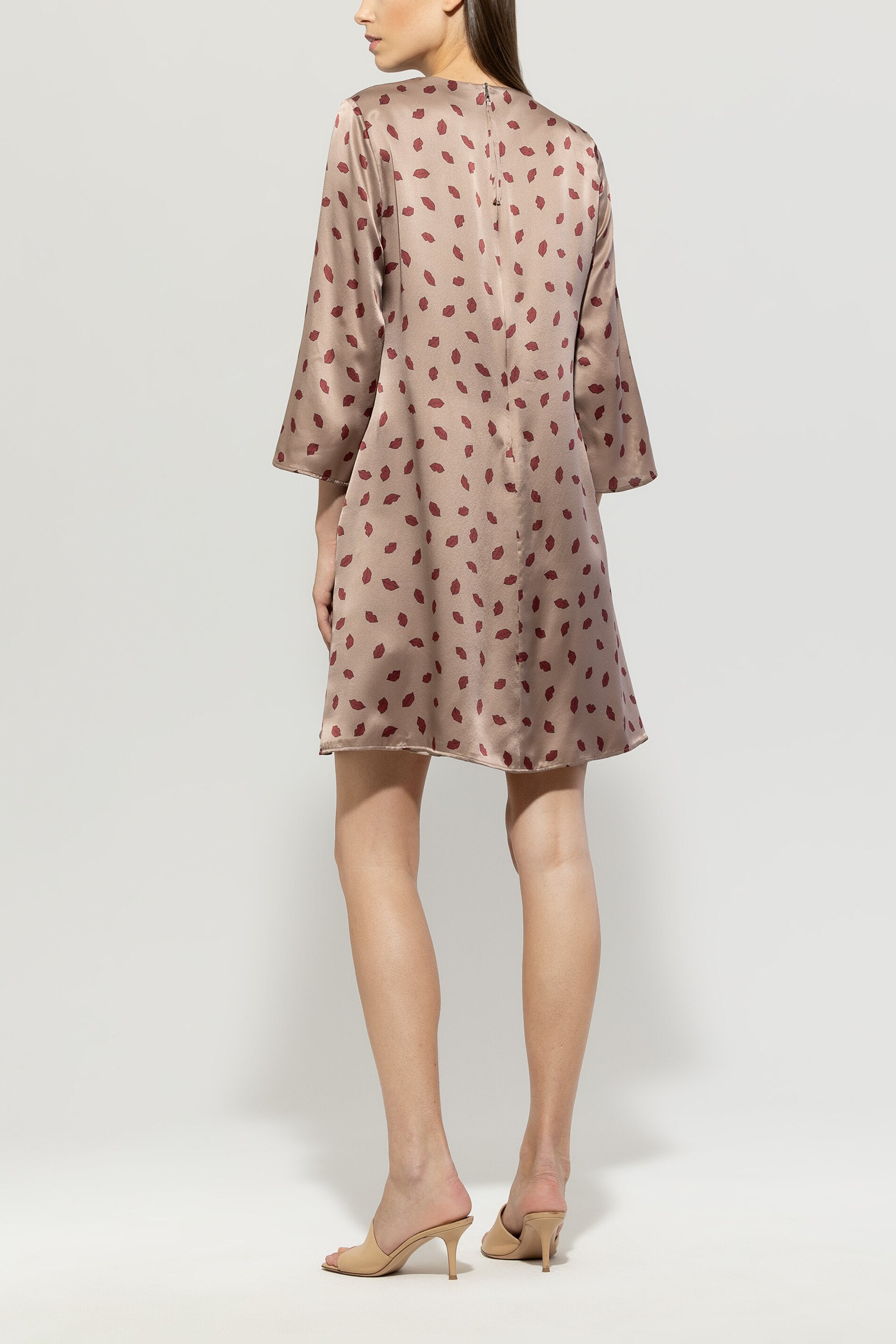 Luisa Cerano Damen Seidenkleid Mushroom TAUPE Bild 4