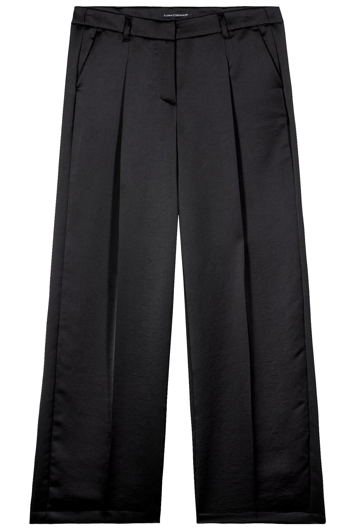 Luisa Cerano Damen Wide-Leg Pants mit Bundfalte, Schwarz 0001 black Bild 1