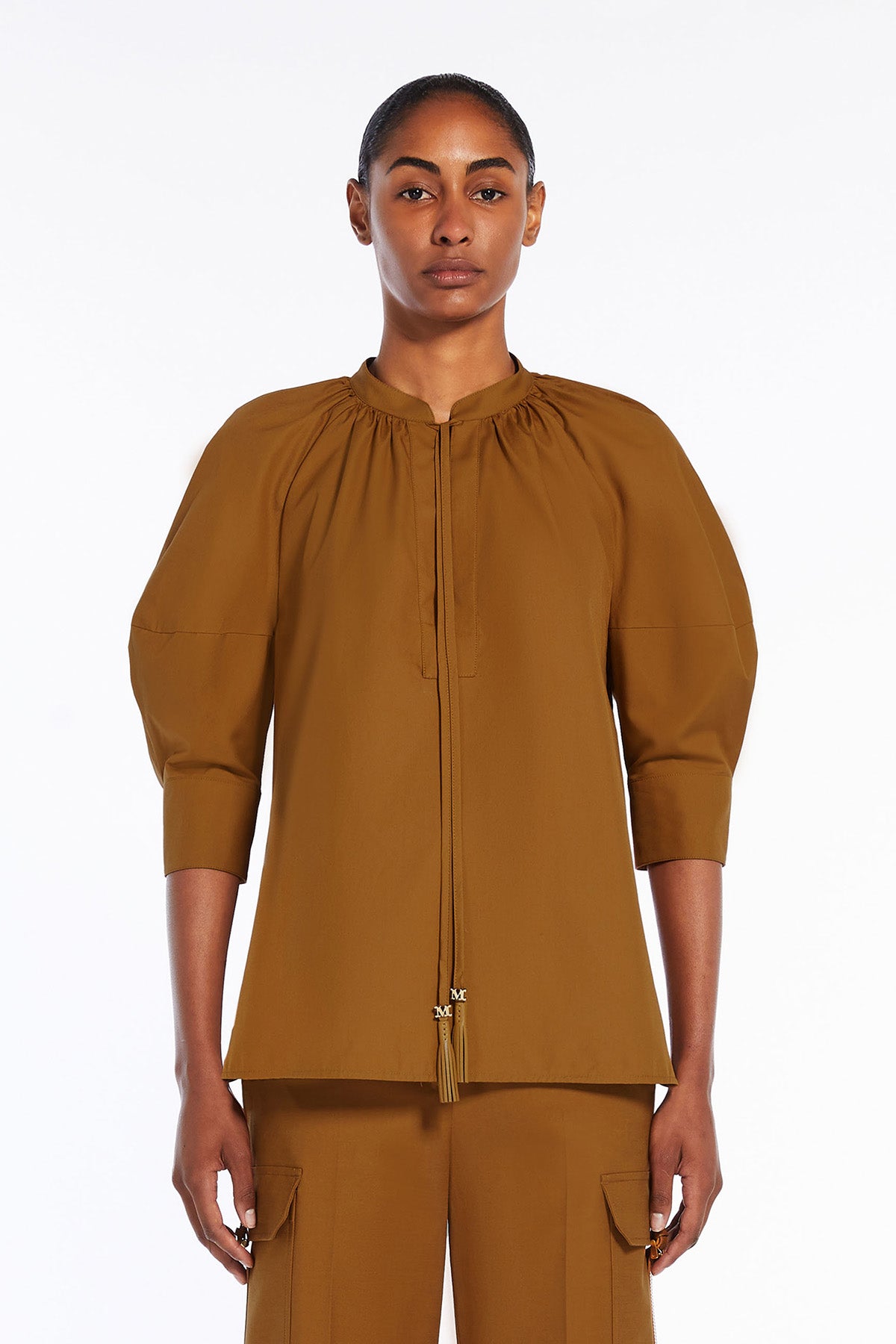 MaxMara Damen Bluse Carpi Braun DUNKELBRAUN Bild 3