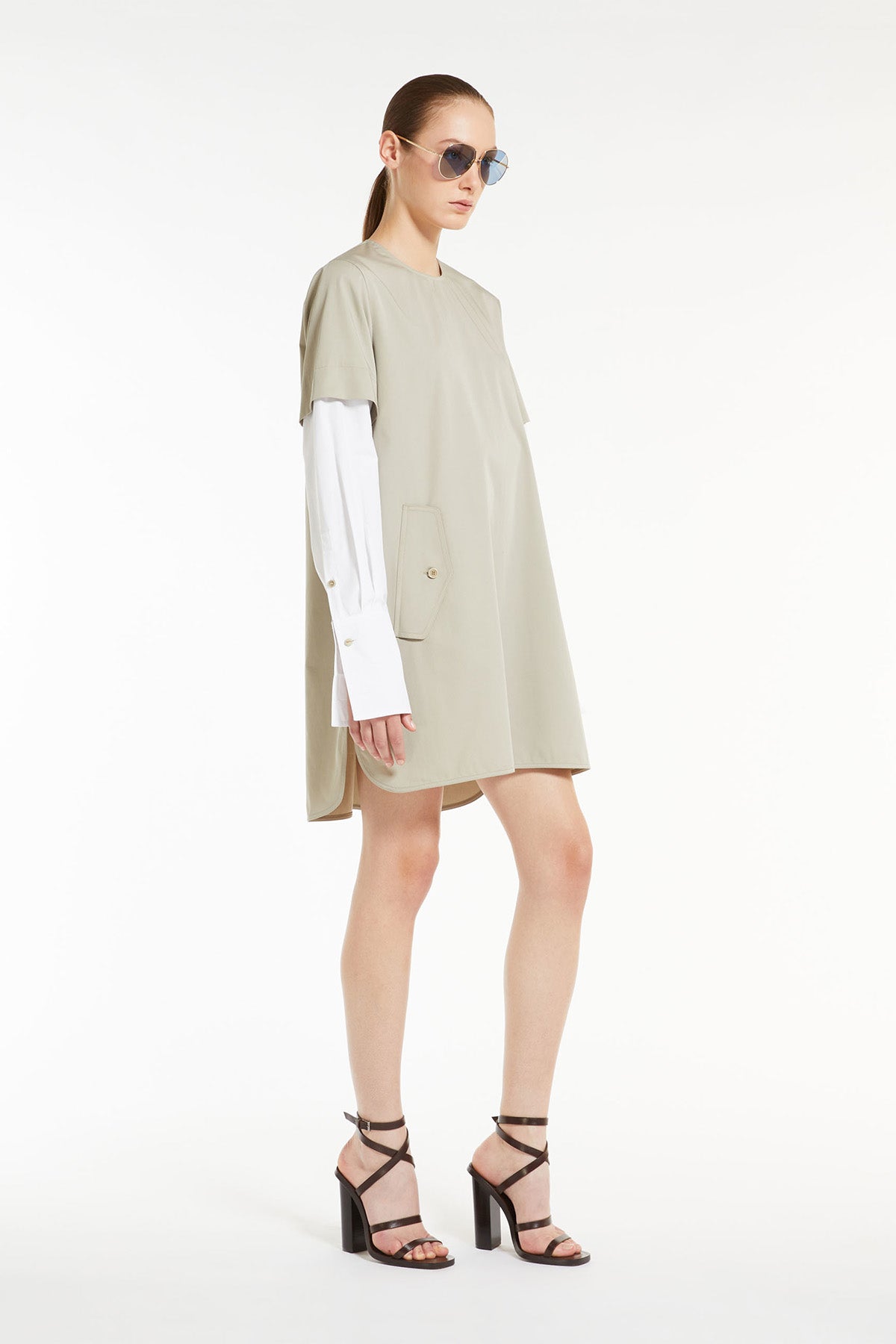 MaxMara Damen Kleid Burano Taupe TAUPE Bild 3