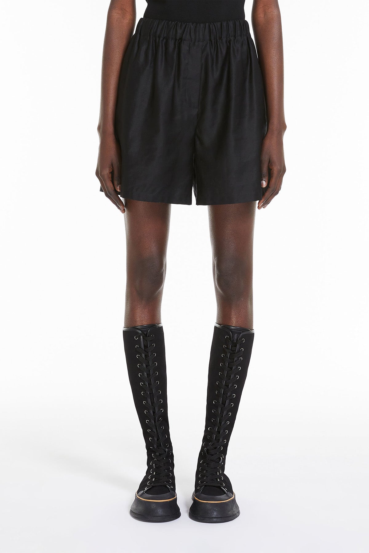 MaxMara Damen Shorts Piadena Schwarz SCHWARZ Bild 3