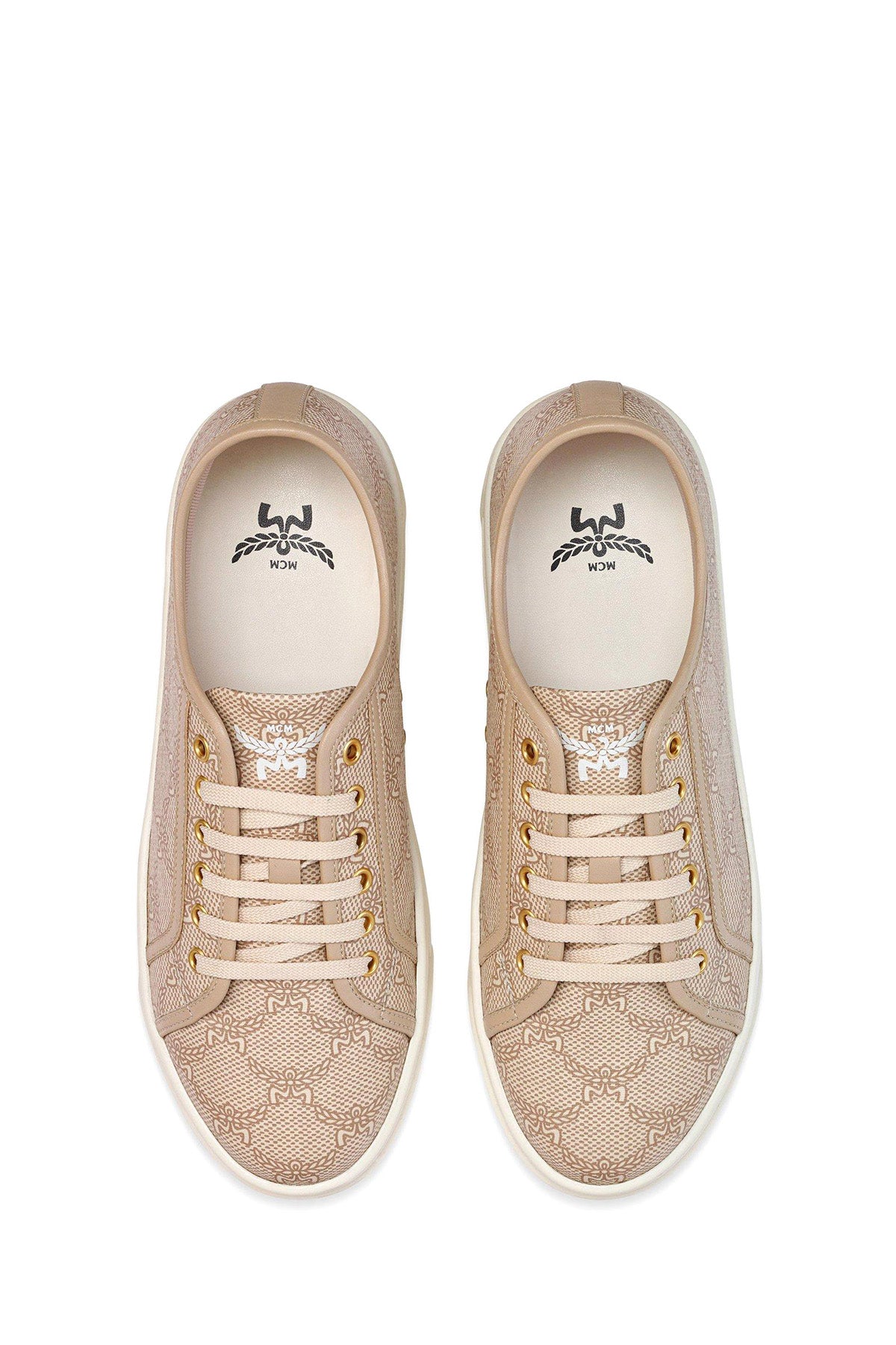 MCM Damen Plateau Sneaker Skyward in Lauretos Beige BEIGE Bild 4