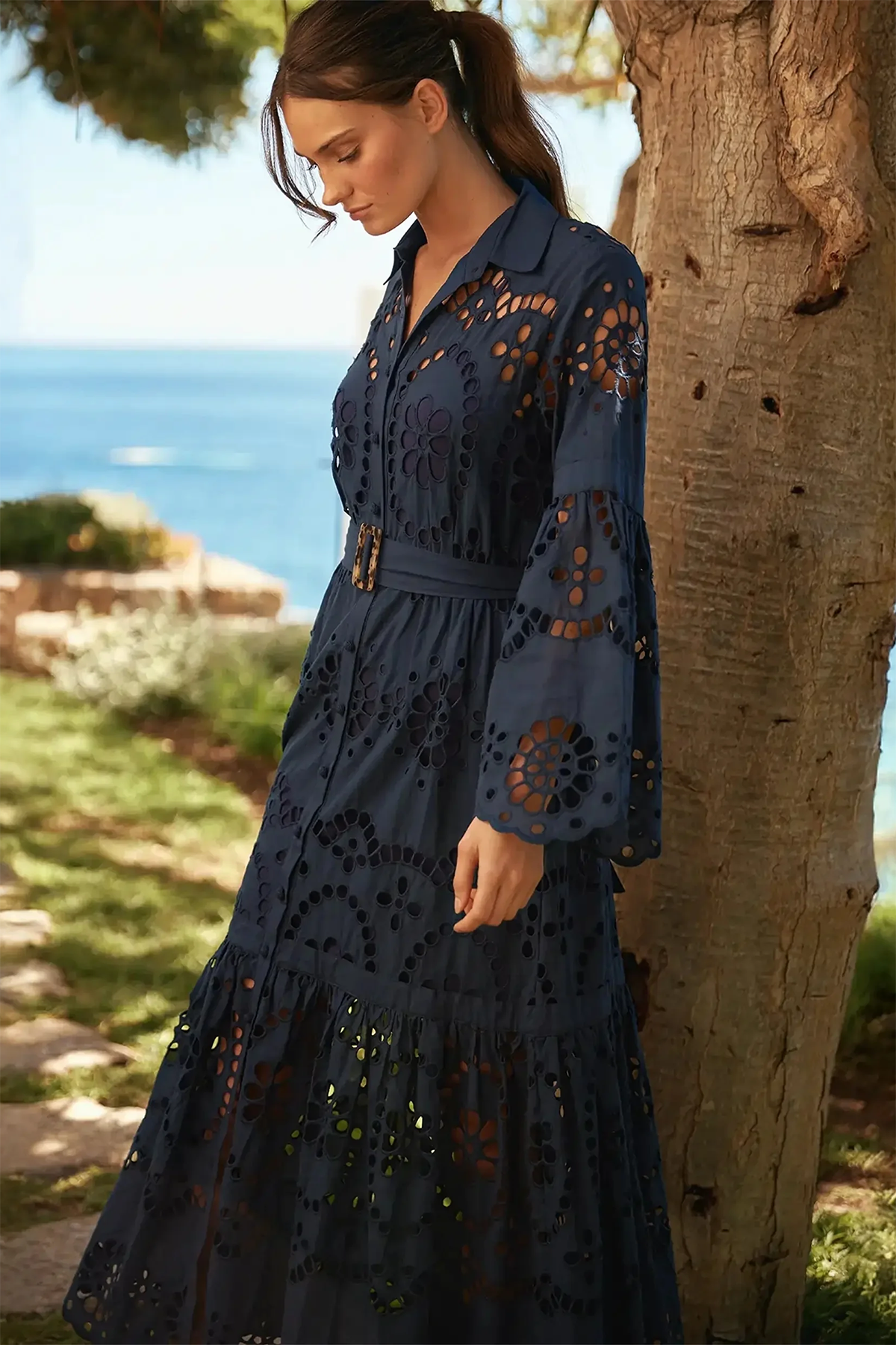 Miss June Damen Maxikleid Aurelia Navy MARINE-BLAU Bild 2