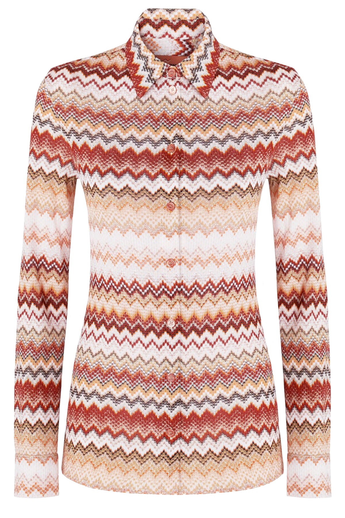 Missoni Damen Hemdbluse mit Zick-Zack-Muster Braun BRAUN Bild 1