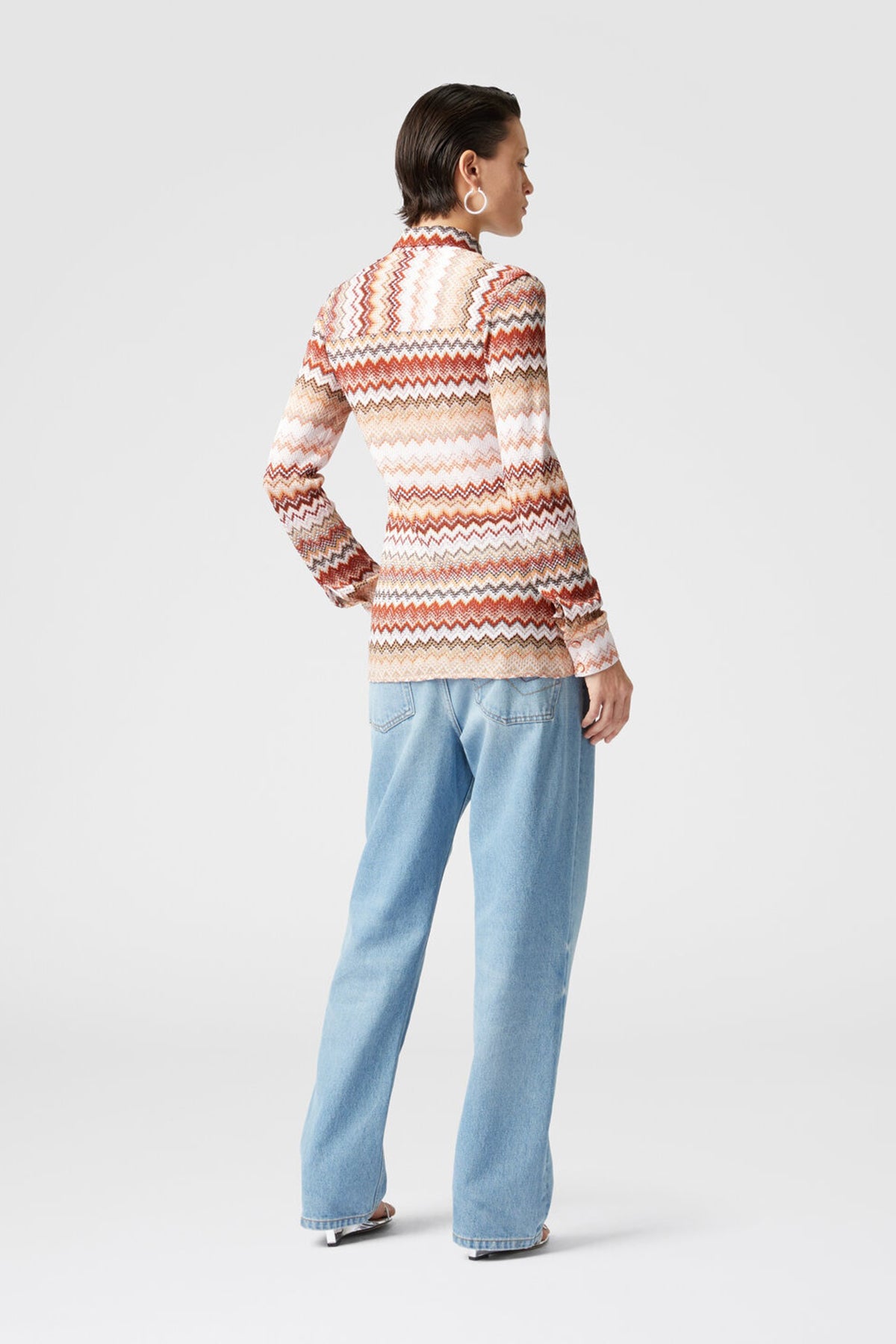 Missoni Damen Hemdbluse mit Zick-Zack-Muster Braun BRAUN Bild 3