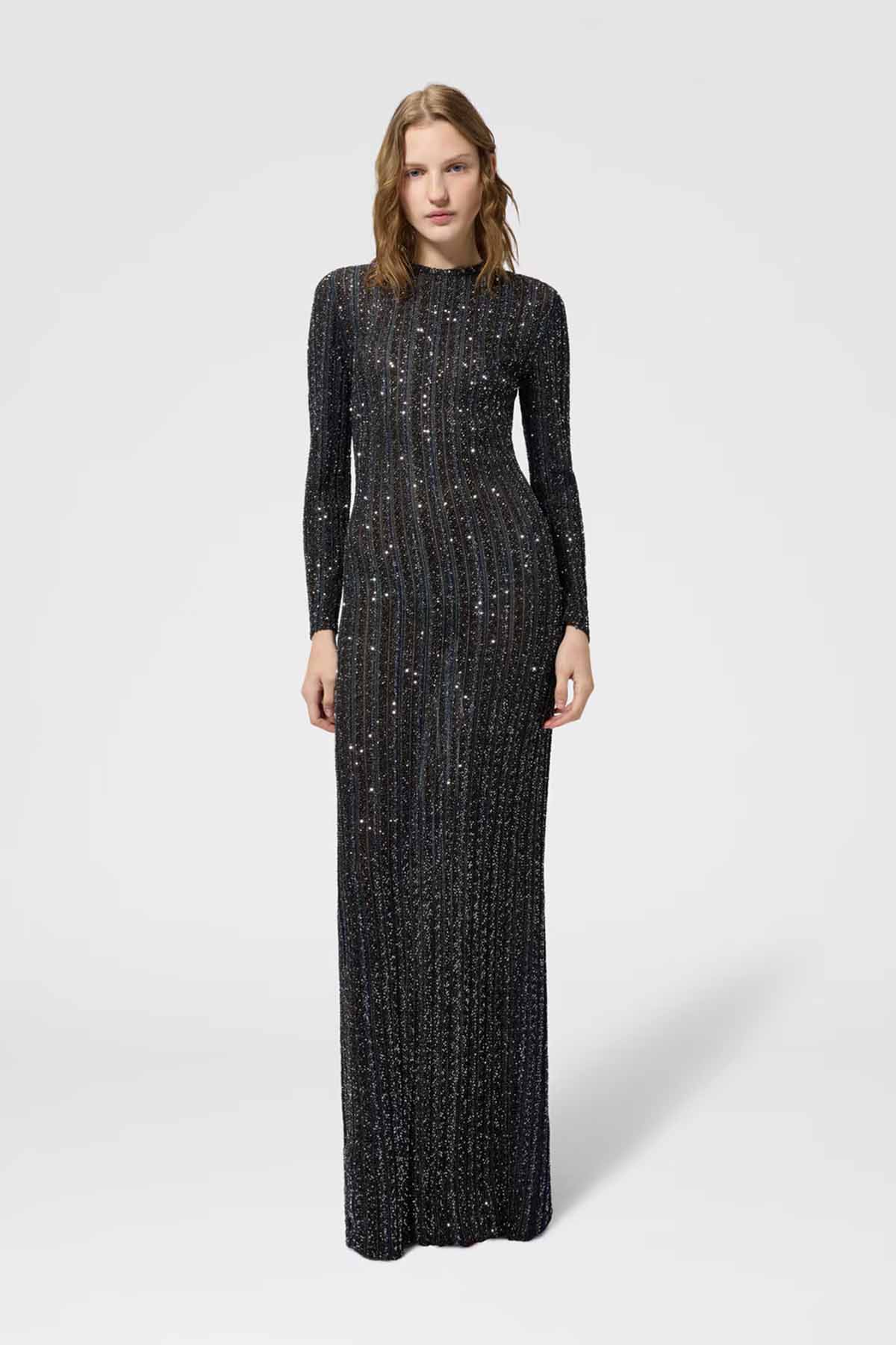 Missoni Damen Maxi-Strickkleid mit Pailetten Mehrfarbig SMSPS Bild 2