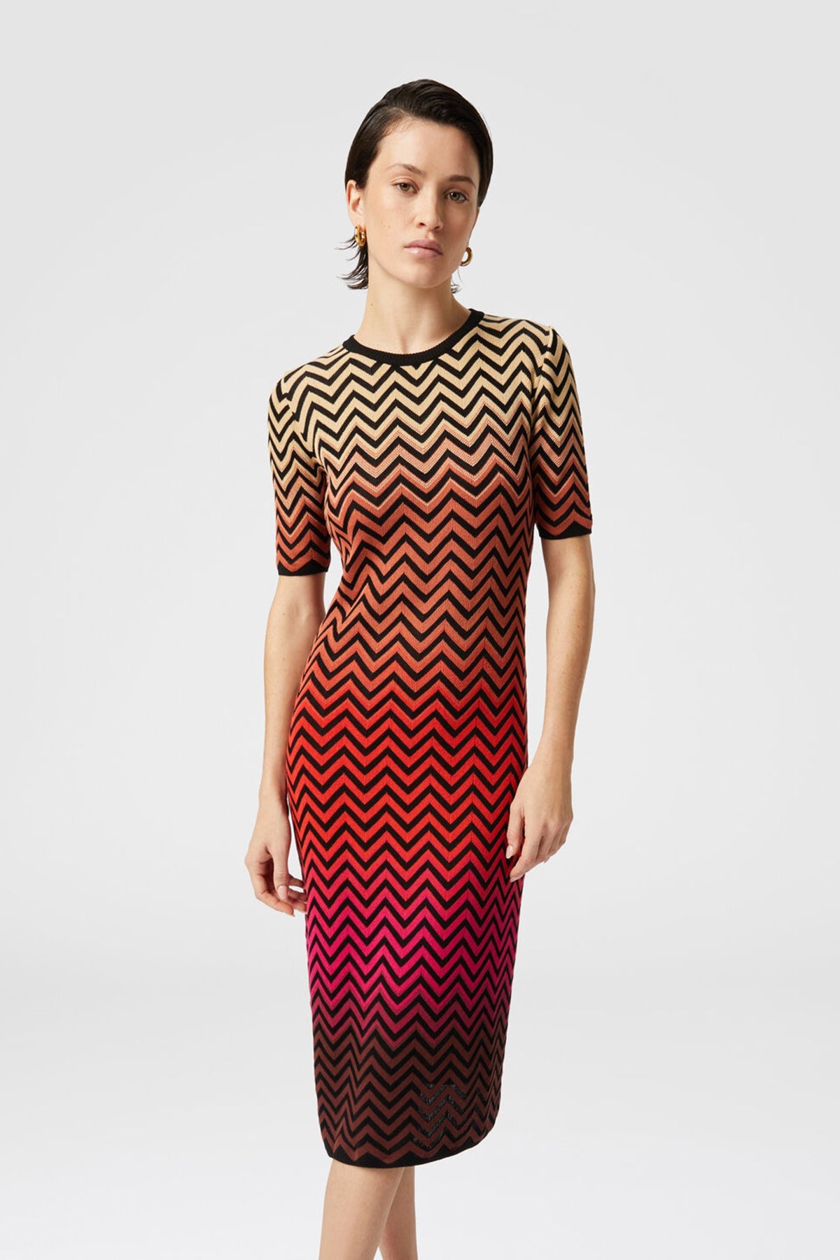 Missoni Damen Midikleid Multicolor SCHWARZ Bild 3