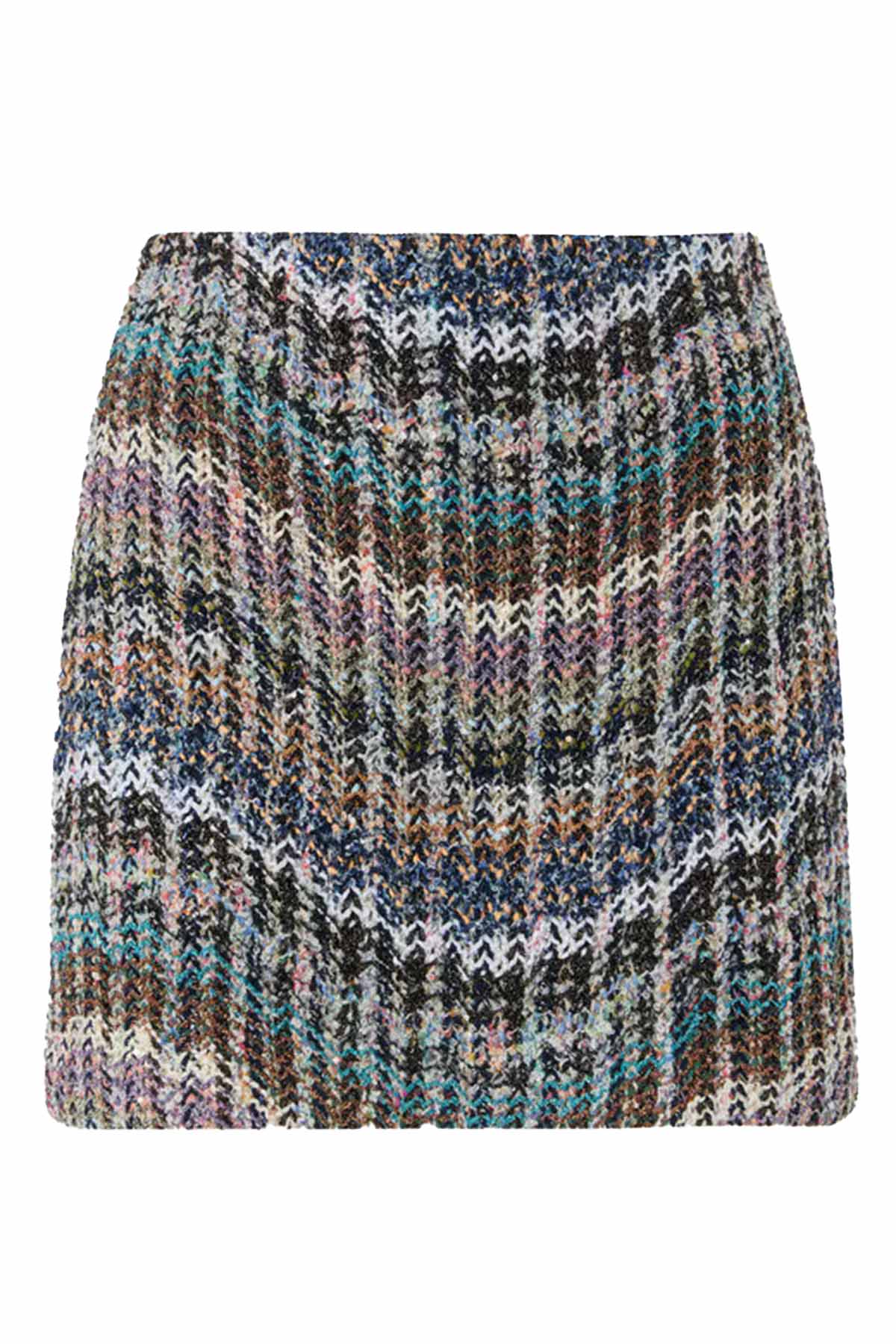 Missoni Damen Minirock aus Woll-Lamé mit Pailletten Mehrfarbig SMSOS Bild 1