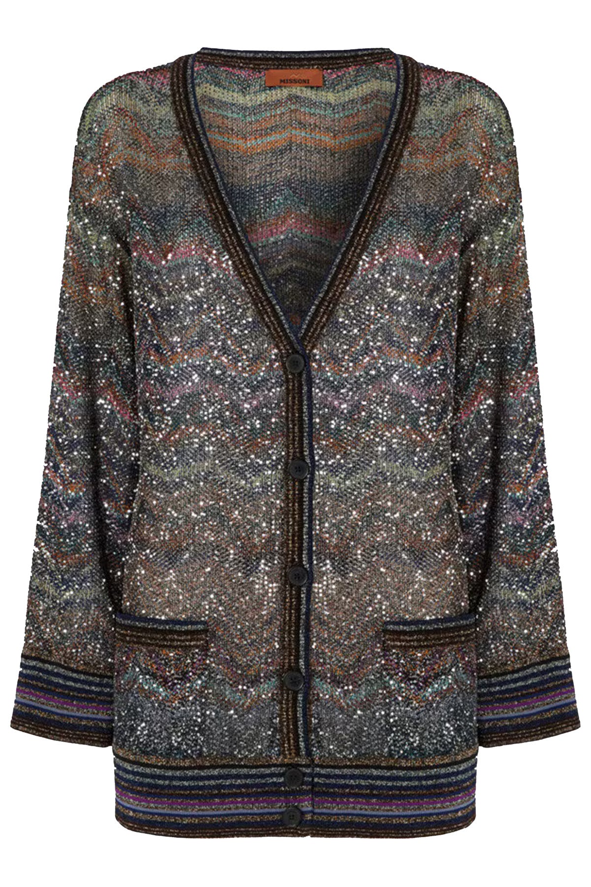 Missoni Damen Strickjacke mit Zick-Zack-Muster Bunt S91P6 Bild 1