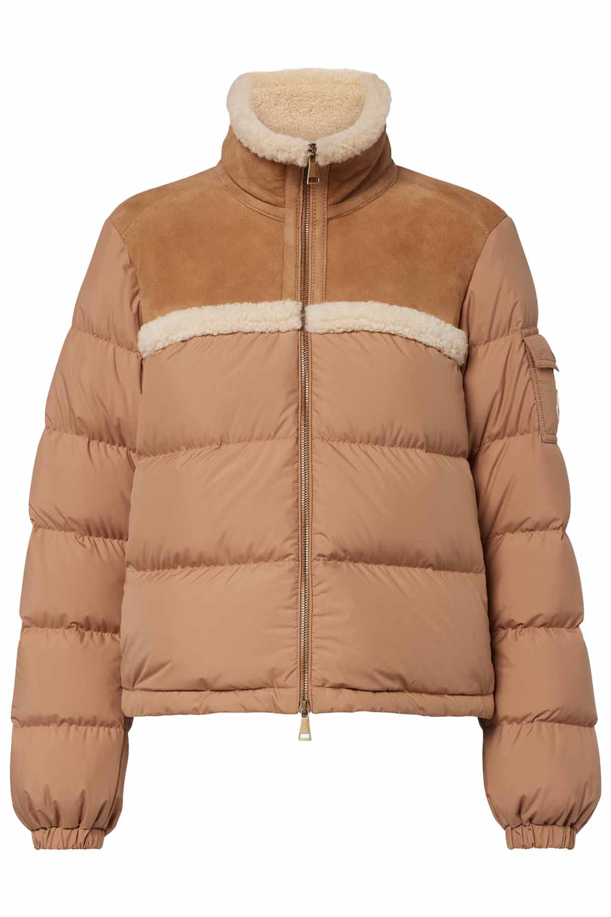 Moncler Damen Daunenjacke mit Shearling Aurore Beige BEIGE Bild 1