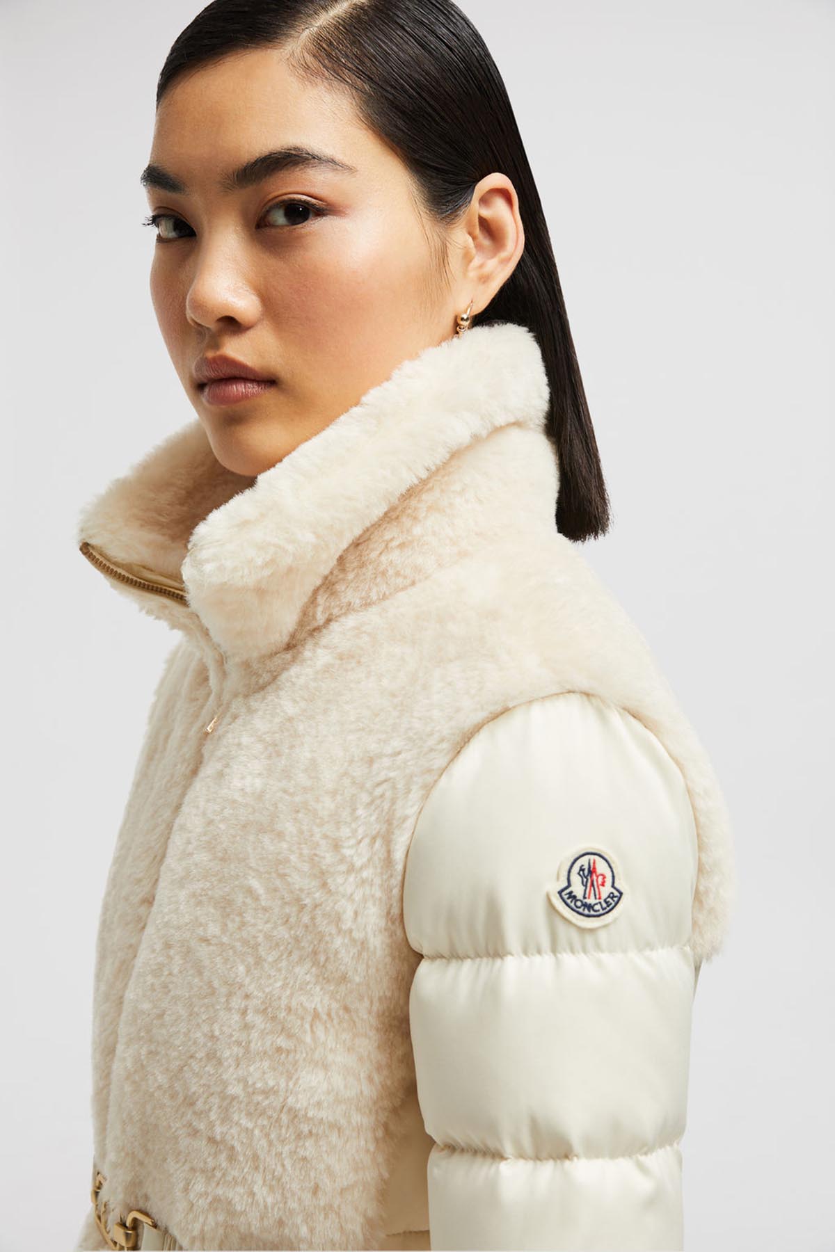 Moncler Damen Daunenjacke Oiron Creme Weiss WEISS Bild 5
