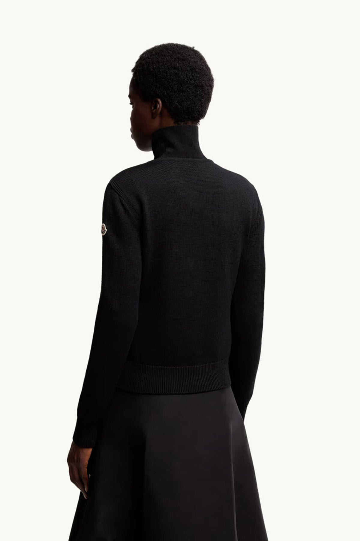 Moncler Damen Strickjacke mit Daunenfront Schwarz 999 Bild 3