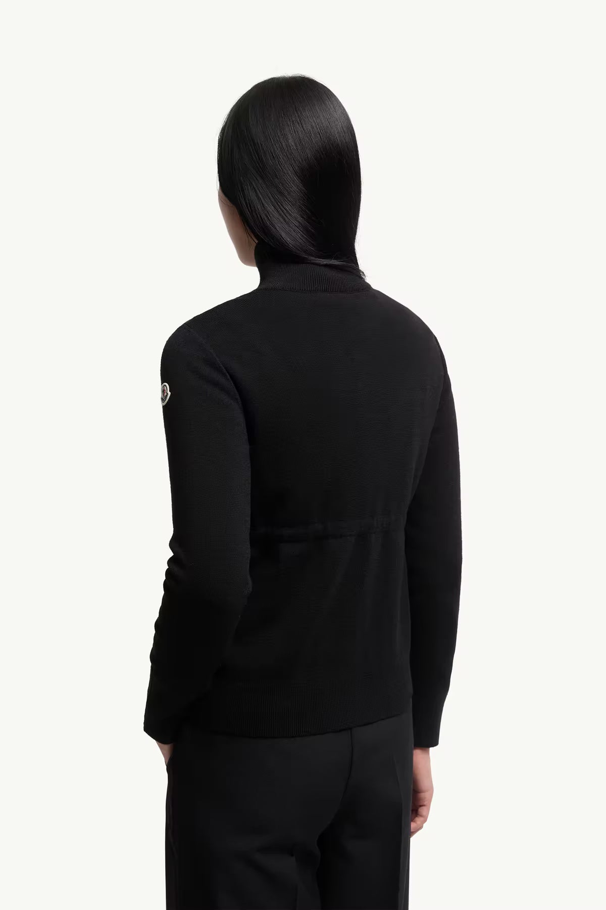 Moncler Damen Strickjacke mit Daunenfront Schwarz 999 Bild 4