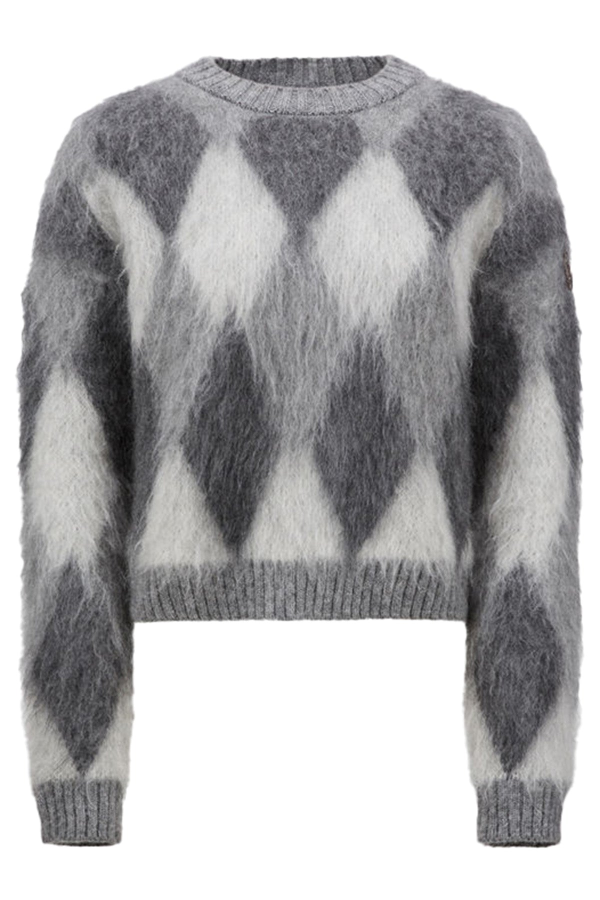 Moncler Damen Strickpullover Hellgrau GRAU Bild 1