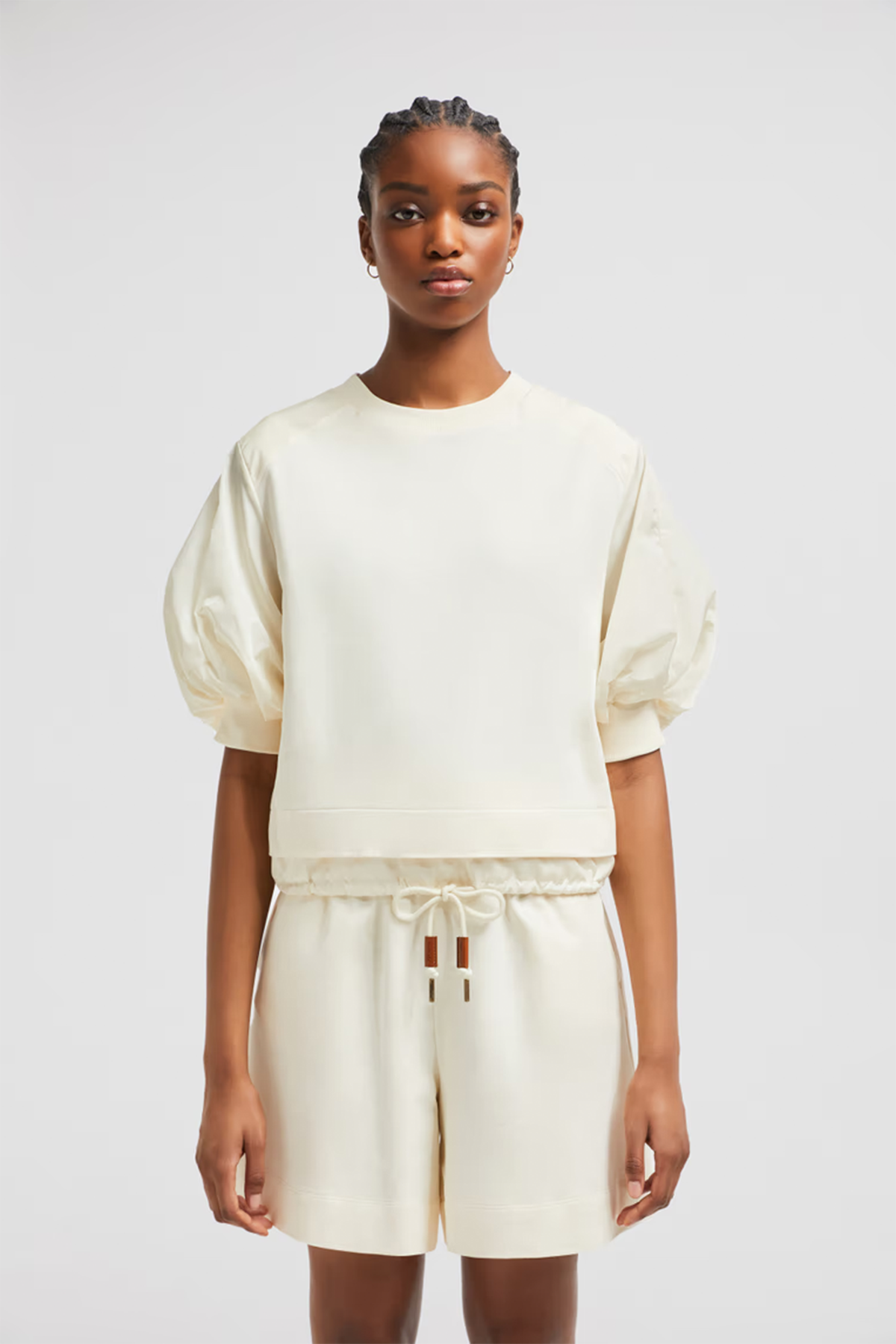 Moncler Damen T-Shirt Creme Weiss NATUR-WEISS Bild 3