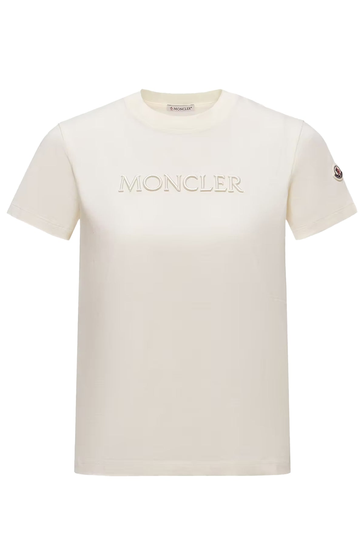 Moncler Damen T-Shirt Natur-Weiss WEISS Bild 1