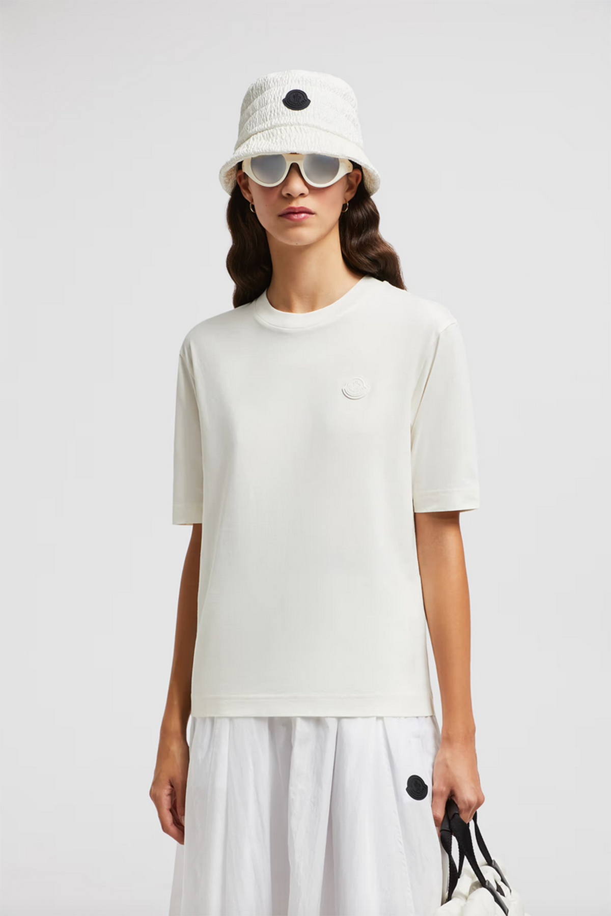 Moncler Damen T-Shirt Weiss NATUR-WEISS Bild 2