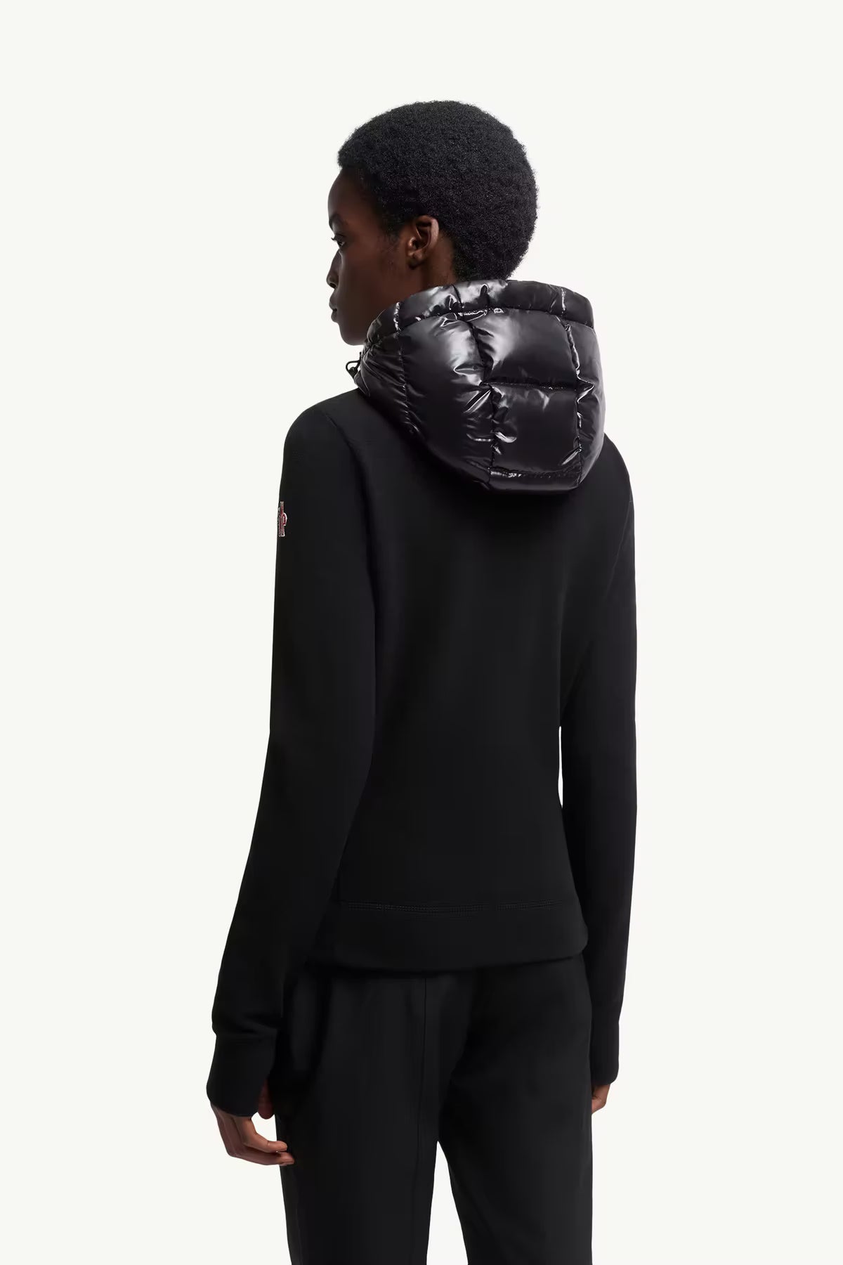 Moncler Grenoble Damen Fleecejacke mit Daunenfront Schwarz 999 Bild 4