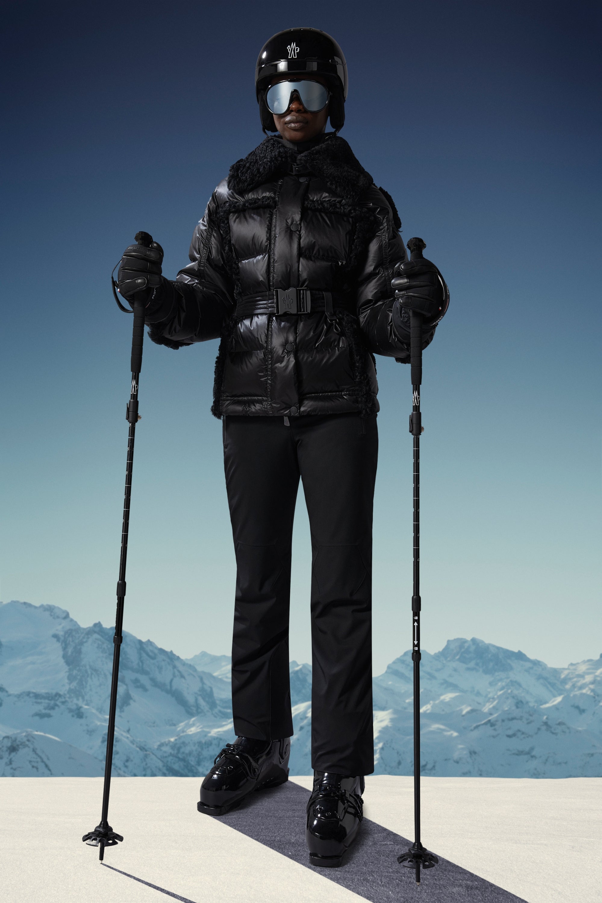 Moncler Grenoble Damen Skihose Schwarz SCHWARZ Bild 2