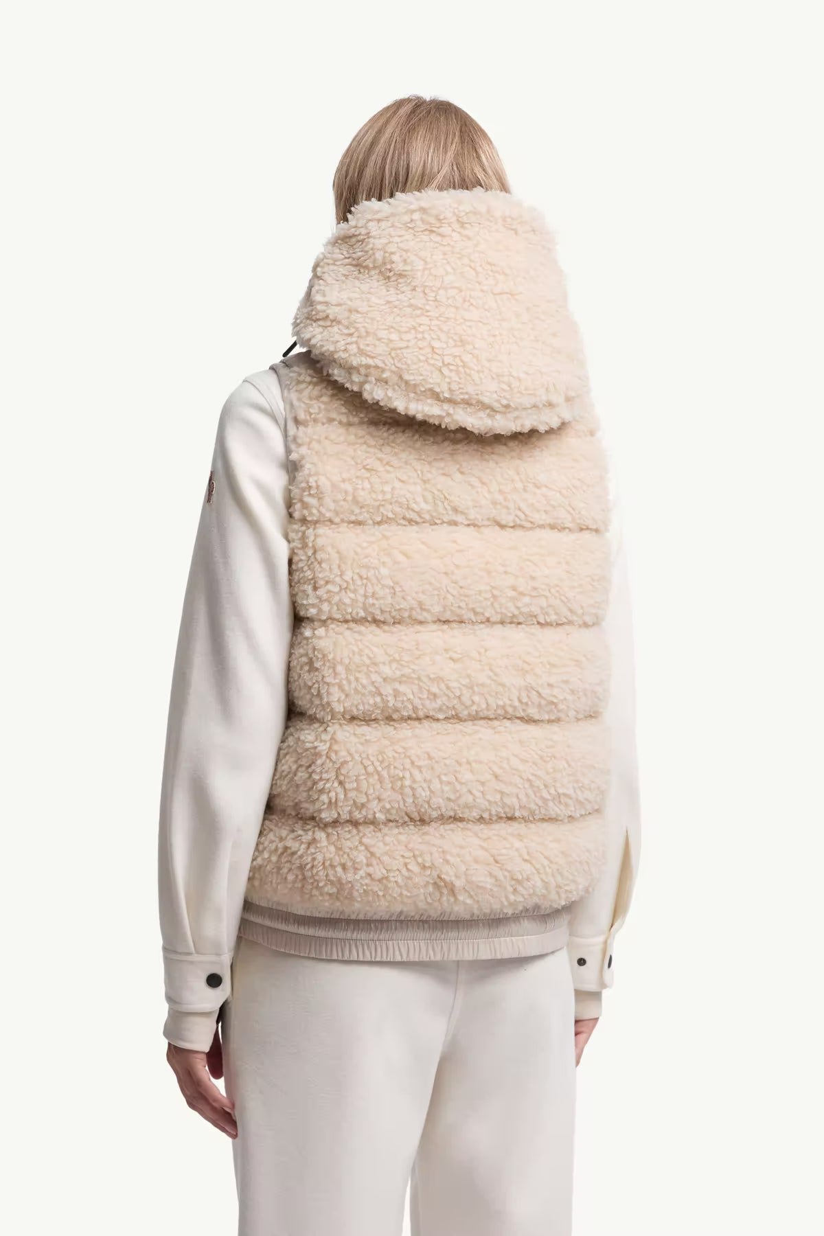 Moncler Grenoble Damen Teddy Weste Beige WEISS Bild 4