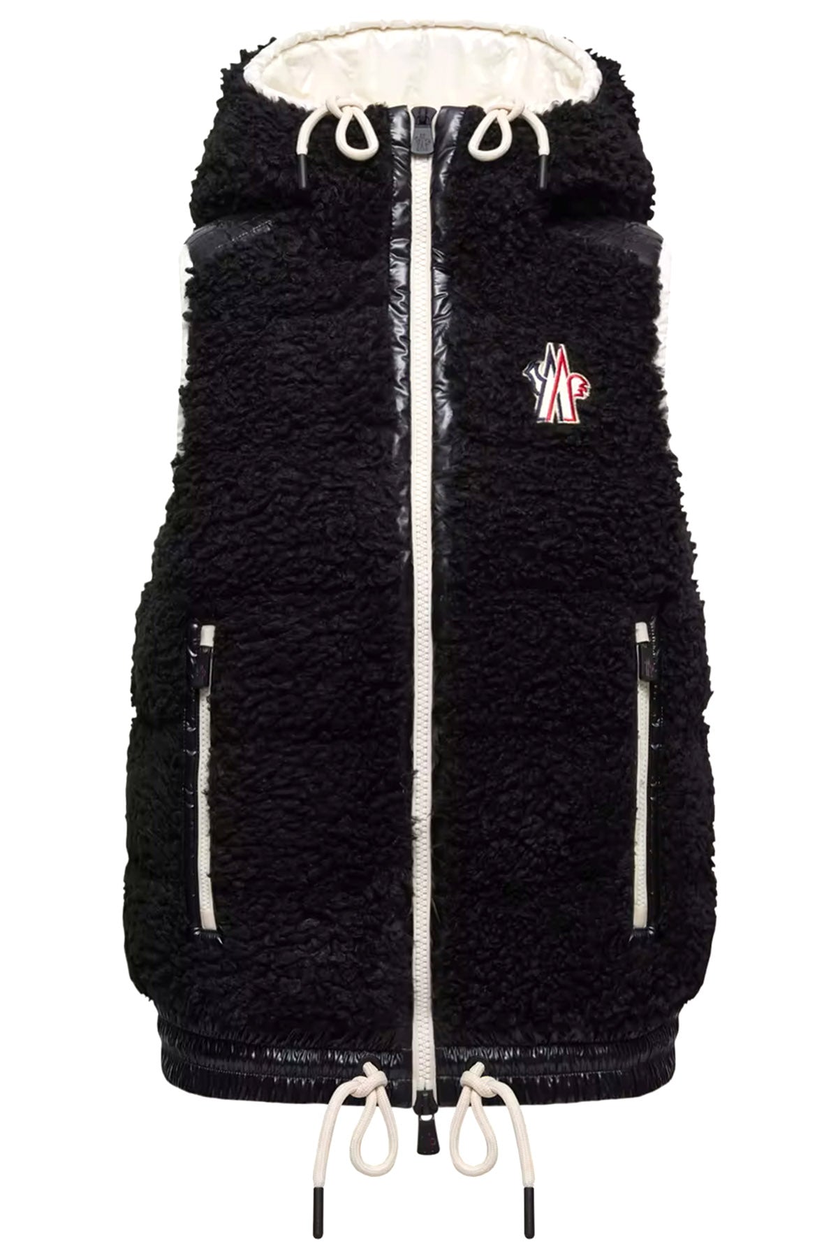 Moncler Grenoble Damen Teddy Weste Schwarz 999 Bild 1